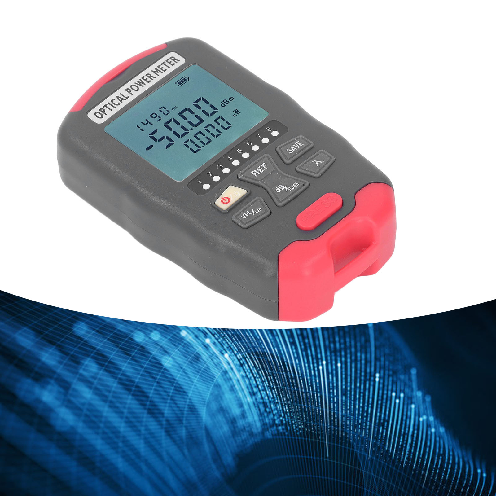 Aua-d70 15km Drei-in-eins Mini-optik-wattmeter Mit Led-licht, Netzwerkkabeltest Und Glasfaser-wattmeter