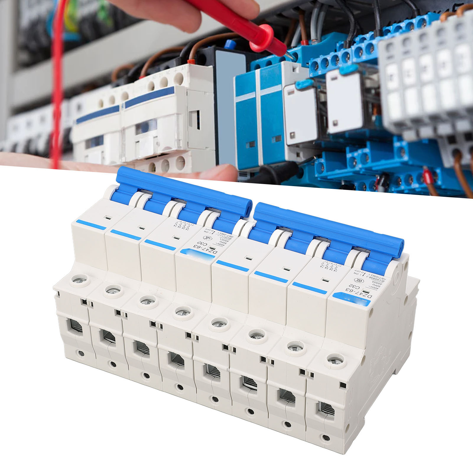 Berm® Dz47-63 4p 32a Verriegelungs-leistungsschalter, 400v Pneumatischer Umschalter Mit Zwei Versorgungsspannungen