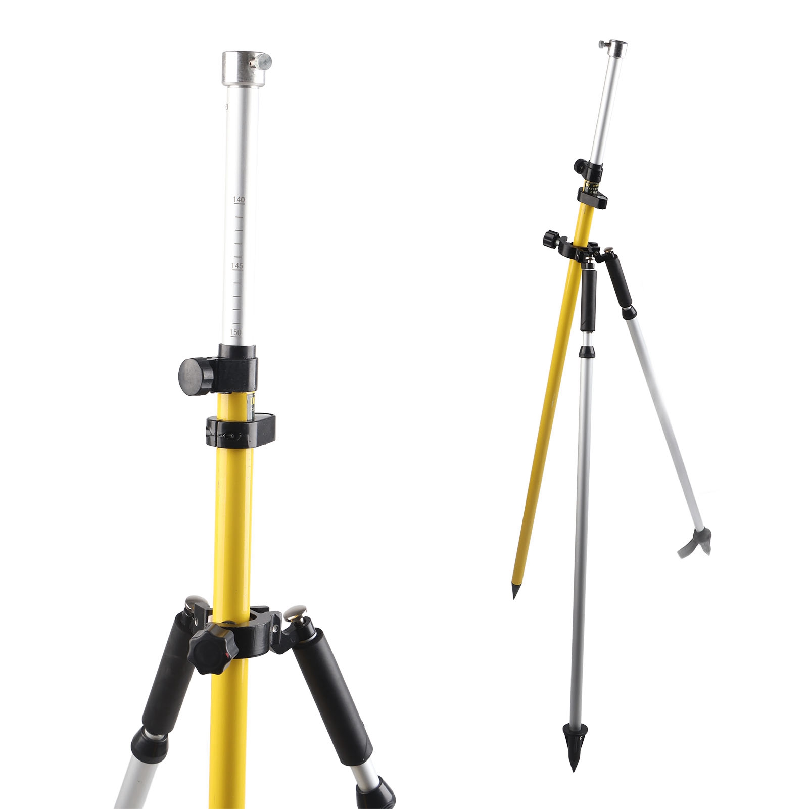 Totalstations-prismen-zentrierstab-stativ Mit Füßen, 2,15 Meter Dick, Verwendet Für Topographische Vermessungen Mit Totalstations-prisma Und Rtk-mobilstation.