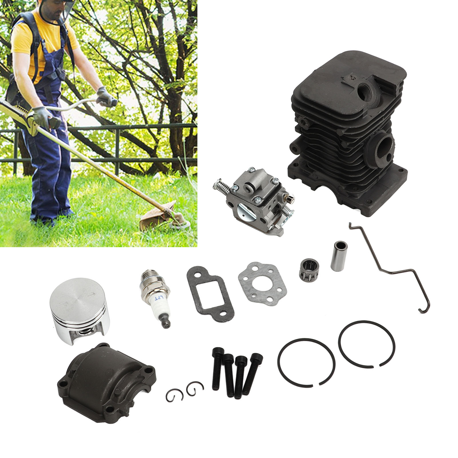 Reparatursatz Für Stihl 018 Ms180 Kettensägen: 38 Mm Zylinder, Kolbenbolzen, Ring Und Elastischer Sicherungsring.