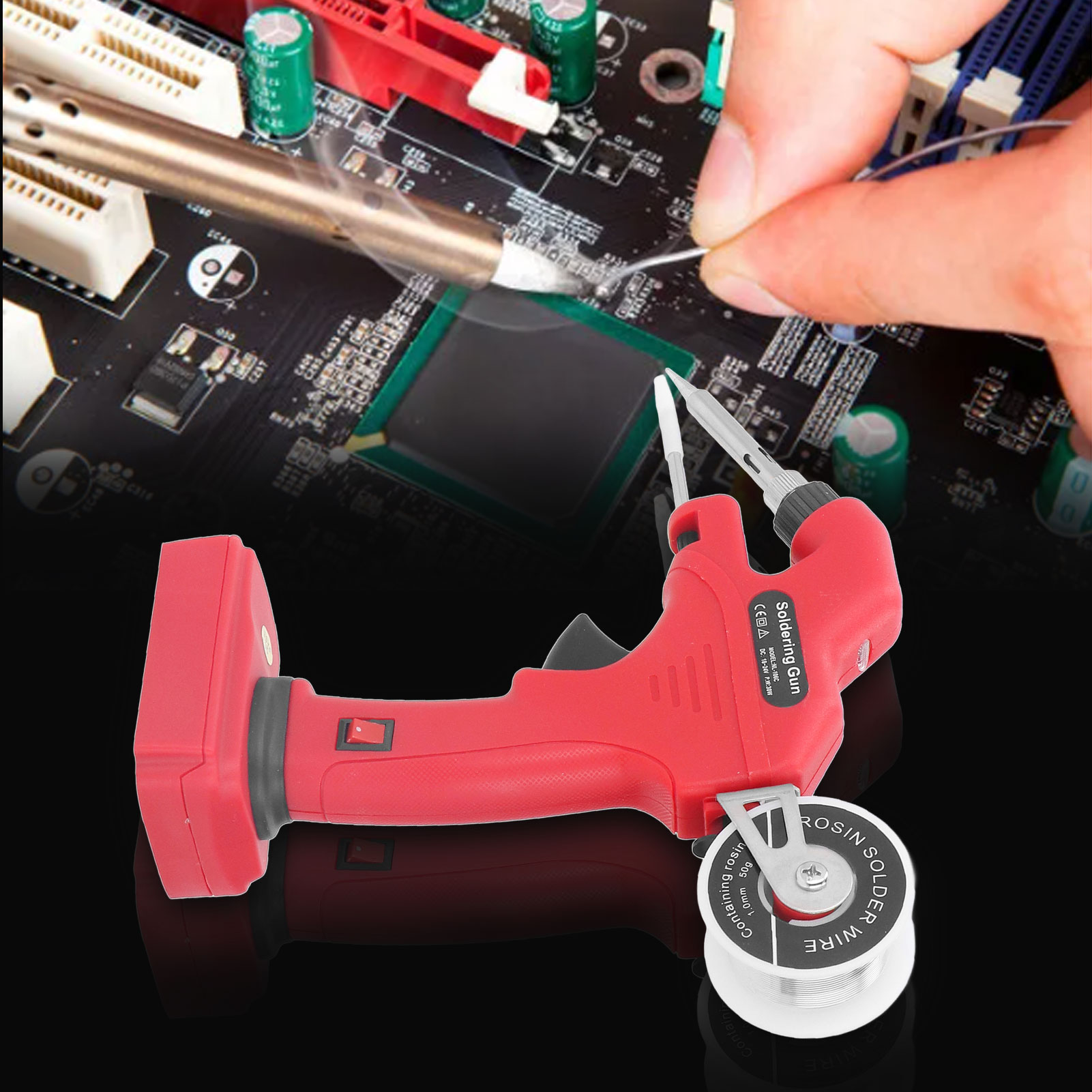 Wiederaufladbares Lötkolben-set Für Milwaukee M18 18v Lithium-ionen-akku, 30w Lötbrenner Mit Keramik-heizelement, 30s Schnellvorheizzeit, Lötkolben Mit 50g 1,0mm Lötzinn Für Lötreparaturen.