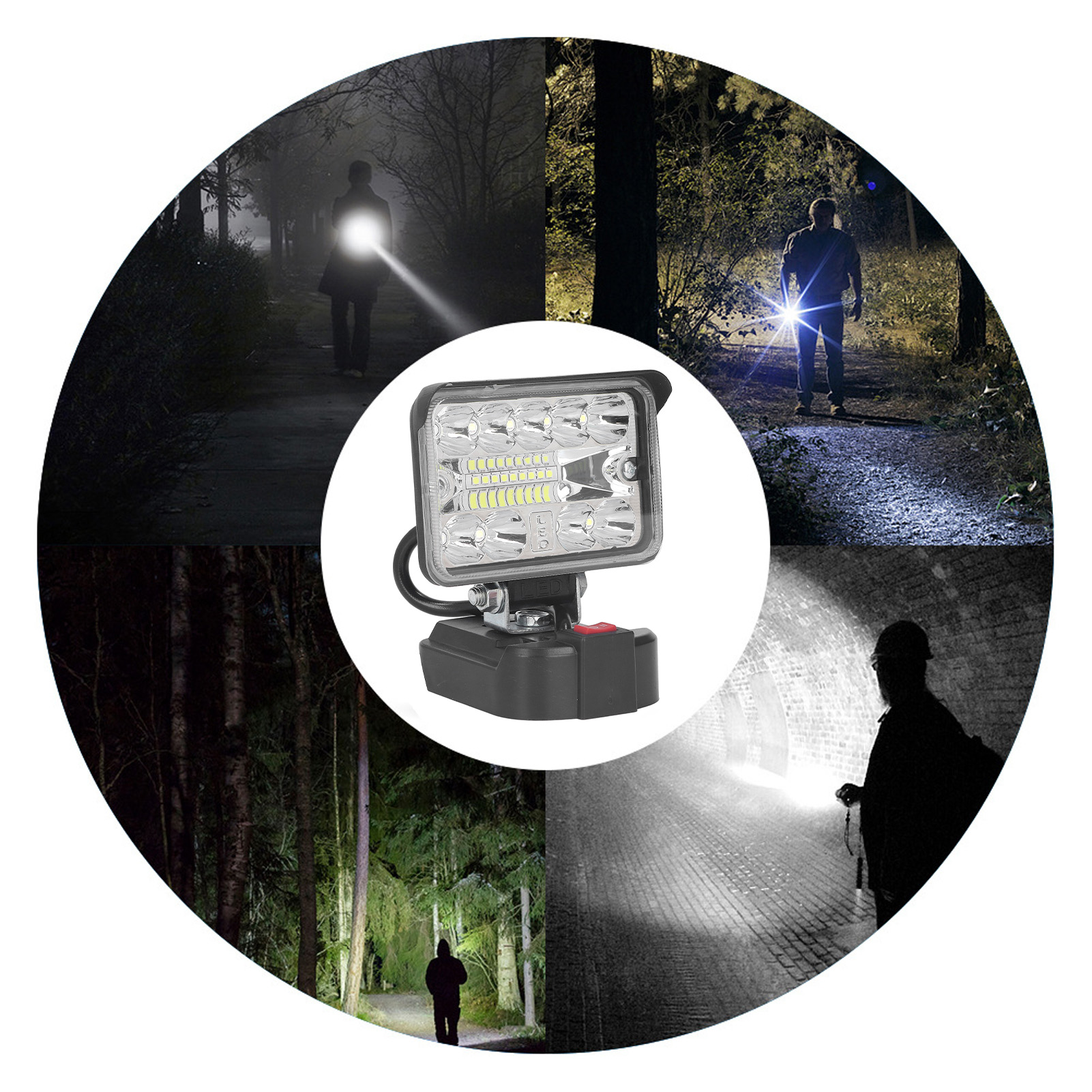 3-zoll 54w 2800lm Arbeitsleuchte, Hochleistungs-led-beleuchtung Für Bl1840-akkus, Led-arbeitsscheinwerfer Für Den Außenbereich, Kompatibel Mit Makita 18v Lithium-ionen-akkus Bl1815 Bl1850 Bl1830 Bl182