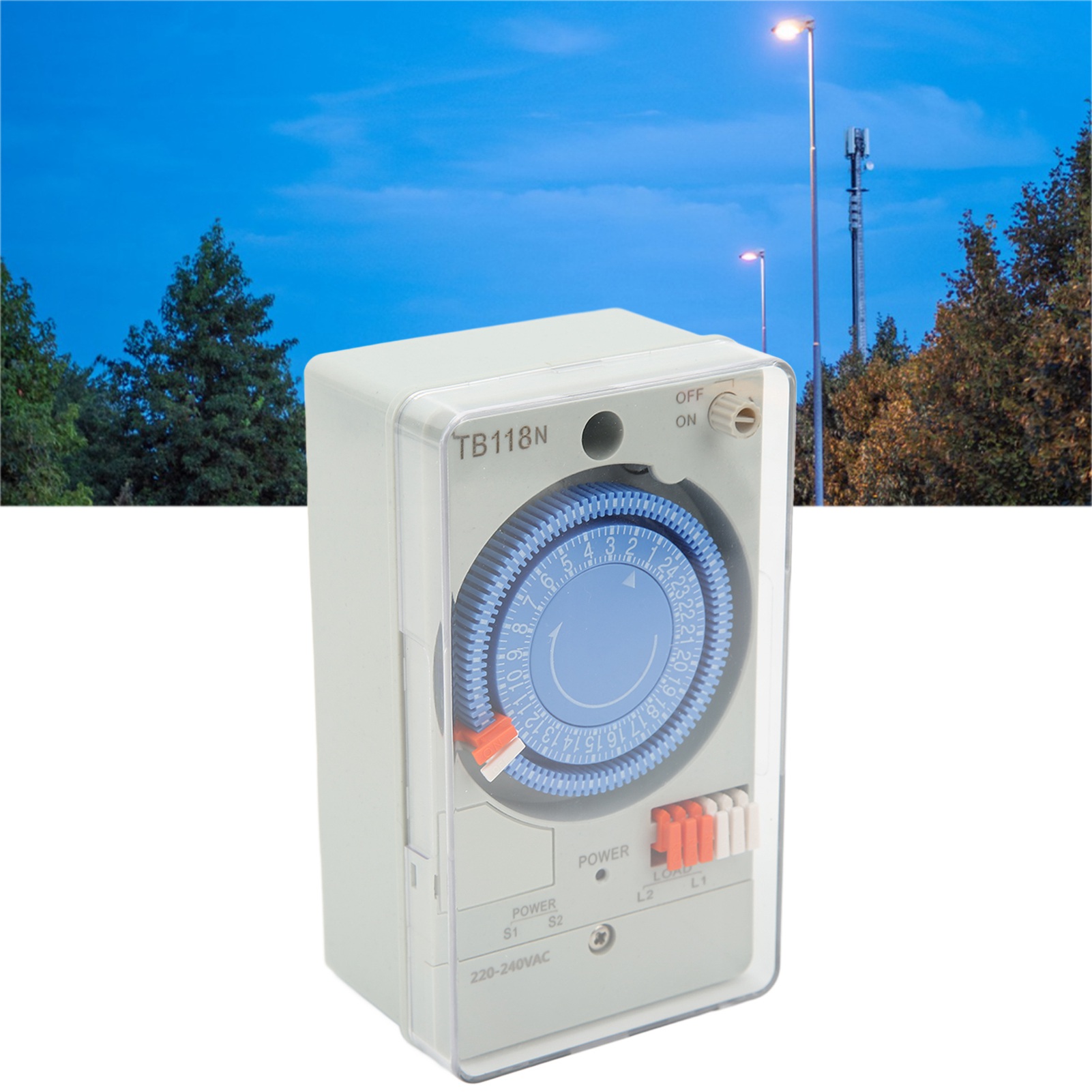 Der Mechanische Zeitschalter Tb118n Eignet Sich Für Werbetafeln Und Straßenlaternen Mit Einer 220-240v-stromversorgung.
