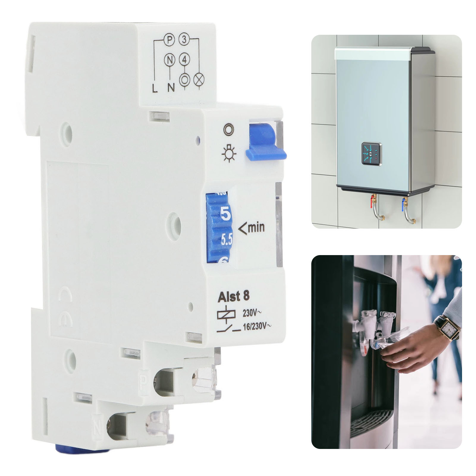 Mechanischer Timer Alst8, 1 Bis 7 Minuten, Zeitschalter, 230 V Wechselstrom