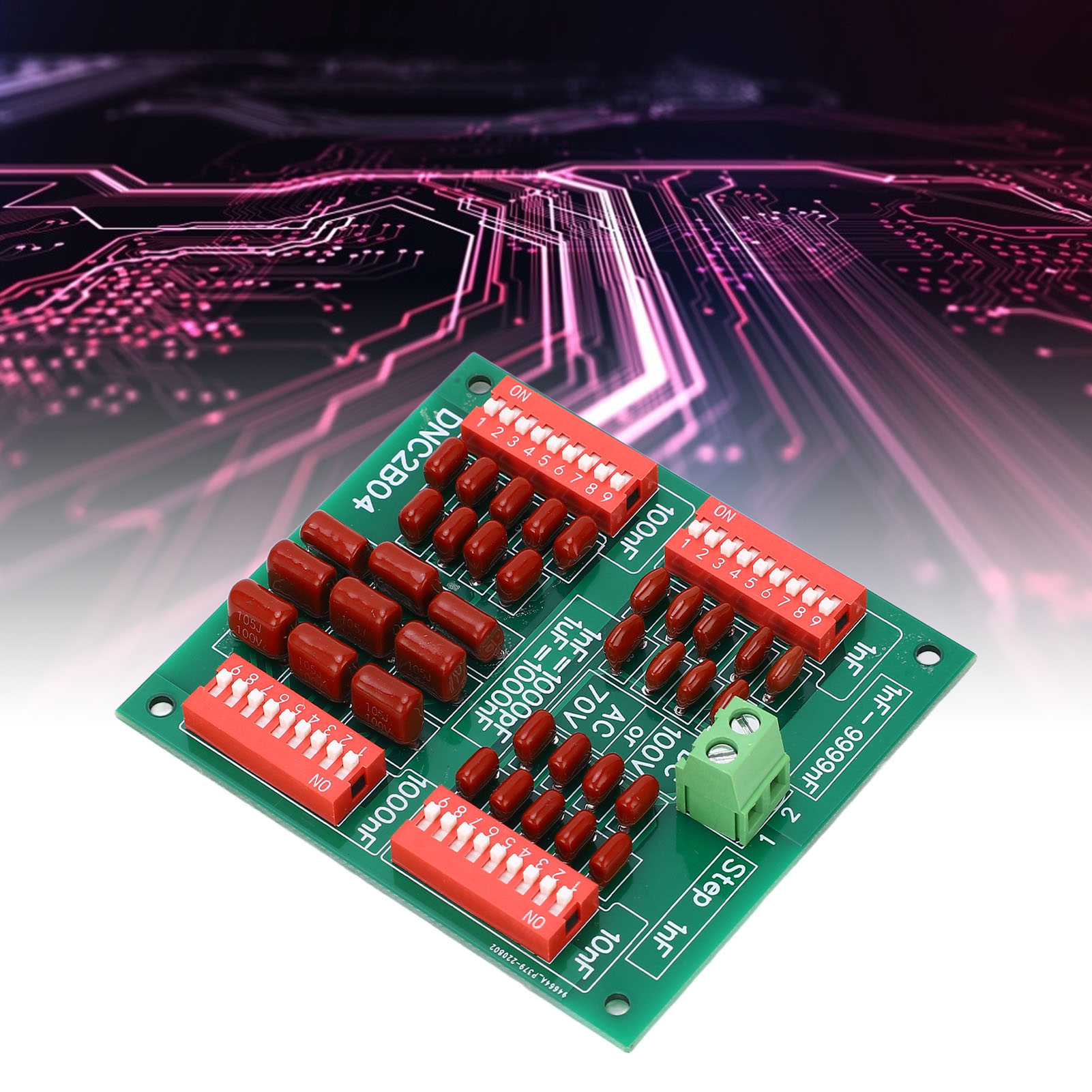 Programmierbarer Kondensator Mit 4 Dezimalstellen, 1 Nf Bis 9999 Nf, Polypropylenfolie, 100 V Dc / 70 V Ac, Referenz Dnc2b04