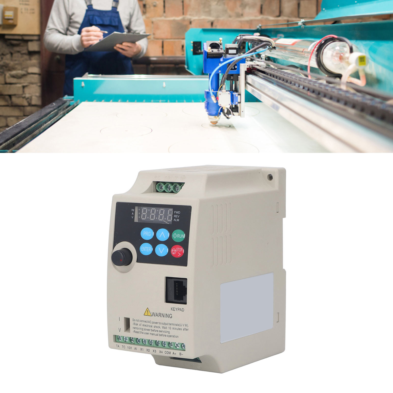 Flexibler All-in-one-miniatur-frequenzumrichter Mit 0,4 Kw Leistung, Einem Eingang Und Drei Ausgängen, 485-kommunikation, 220-220 V Zweiphasen-eingang Und 0-220 V Dreiphasen-ausgang.