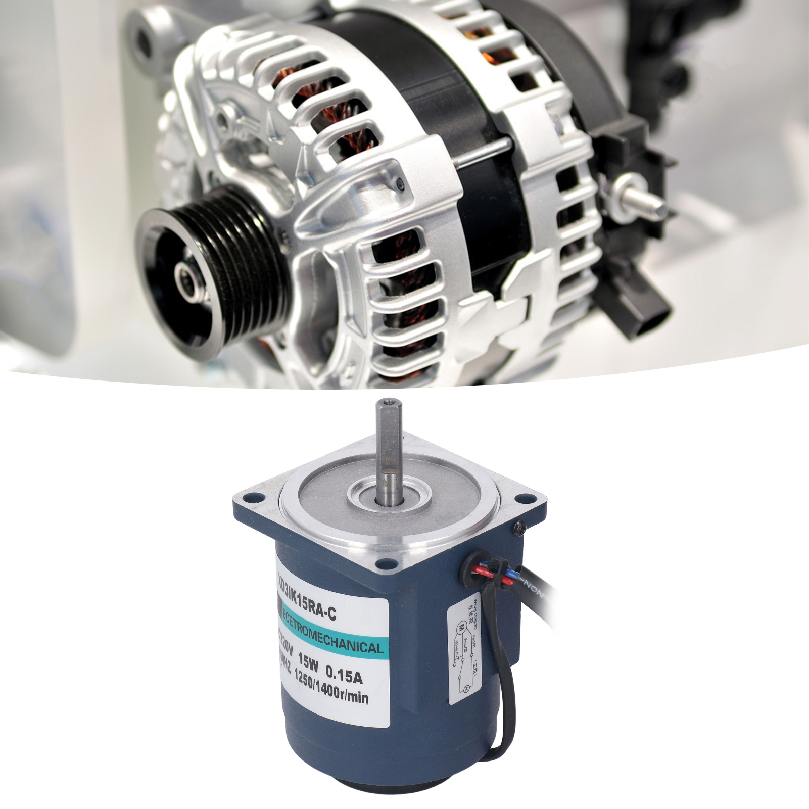 Ac220v Getriebemotor Mit Drehzahlregler, Optischer Welle, Hochgeschwindigkeitsmotor, Vorwärts- Und Rückwärtslauf, 15w Miniatur-elektromotor, 1400 U/min.