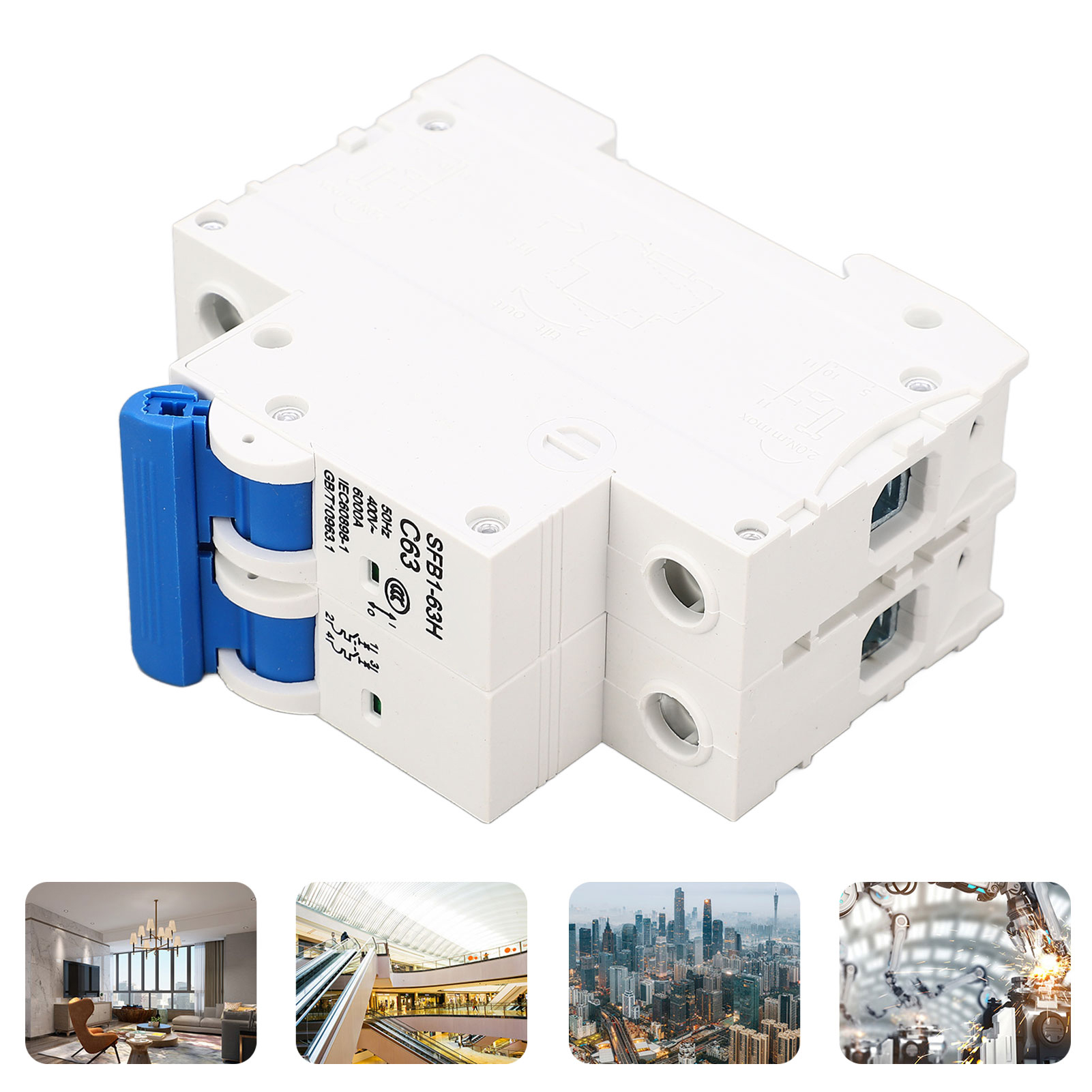 Miniatur-drehstrom-leistungsschalter Sfb1-63hc63/2p, Kleiner Ac400v-controller