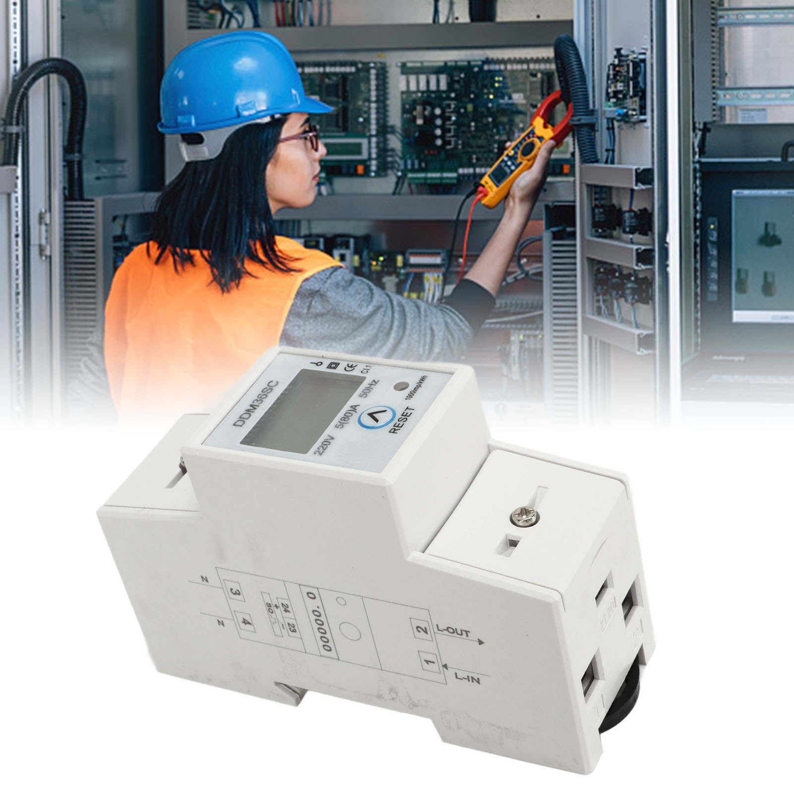 Einphasiger 2p-energiezähler Mit Druckknopf-reset, Dc 220 V, Ddm36sc, 5–80 A