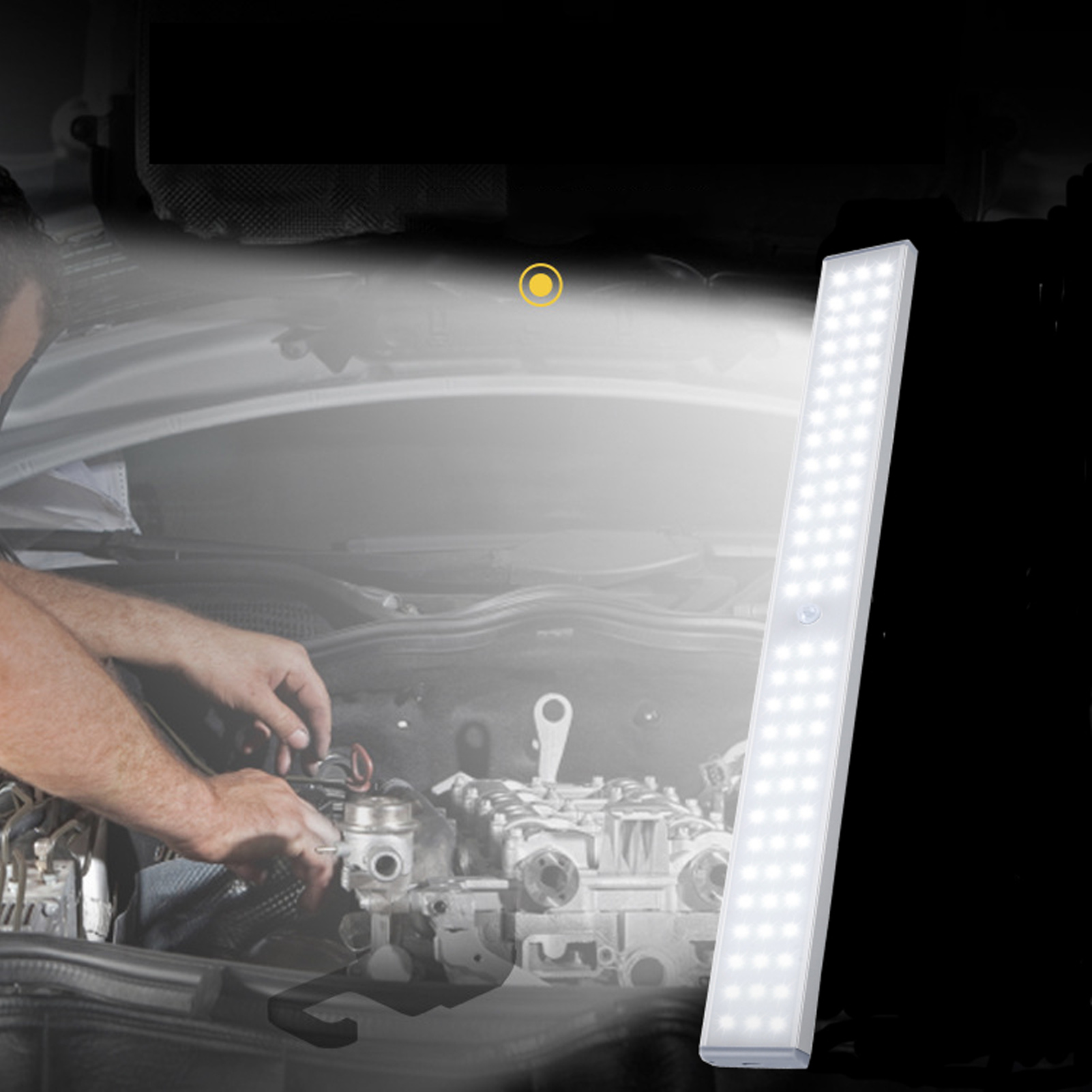 Intelligente Induktionslampe Mit Fernbedienung, Wiederaufladbarem Magnetischem Lichtstreifen, 80 Dimmbaren Leds, Ideal Für Inspektion, Lesen, Schmuckbewertung Usw.