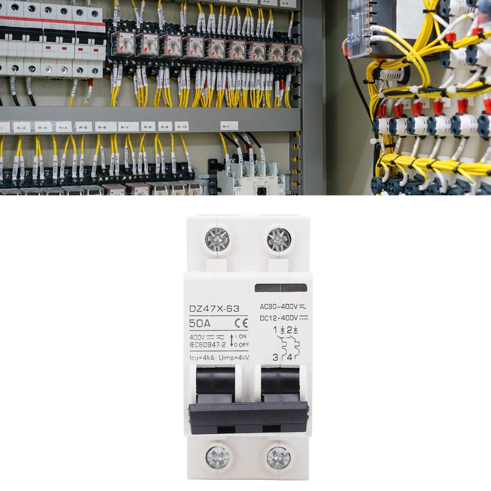 Baoyidz47x-63 50 A 400 V Ac/dc 2p Miniatur-leistungsschalter Für Photovoltaikanlagen, Din-schienenmontage