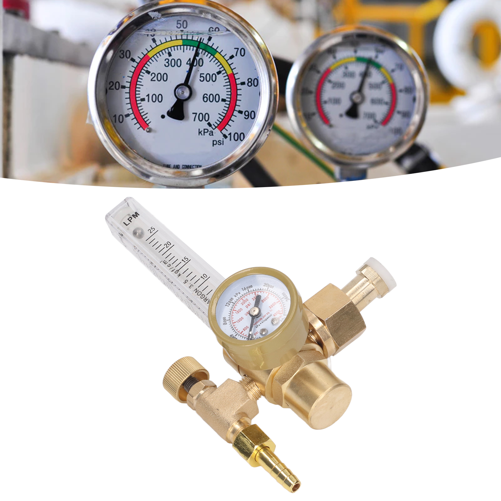 Standard-gas-/argon-druckregler Mit Außengewinde, Komplett Aus Messing, Wx-191-03, Standard-gas-/argon-manometer, Druckmessgerät