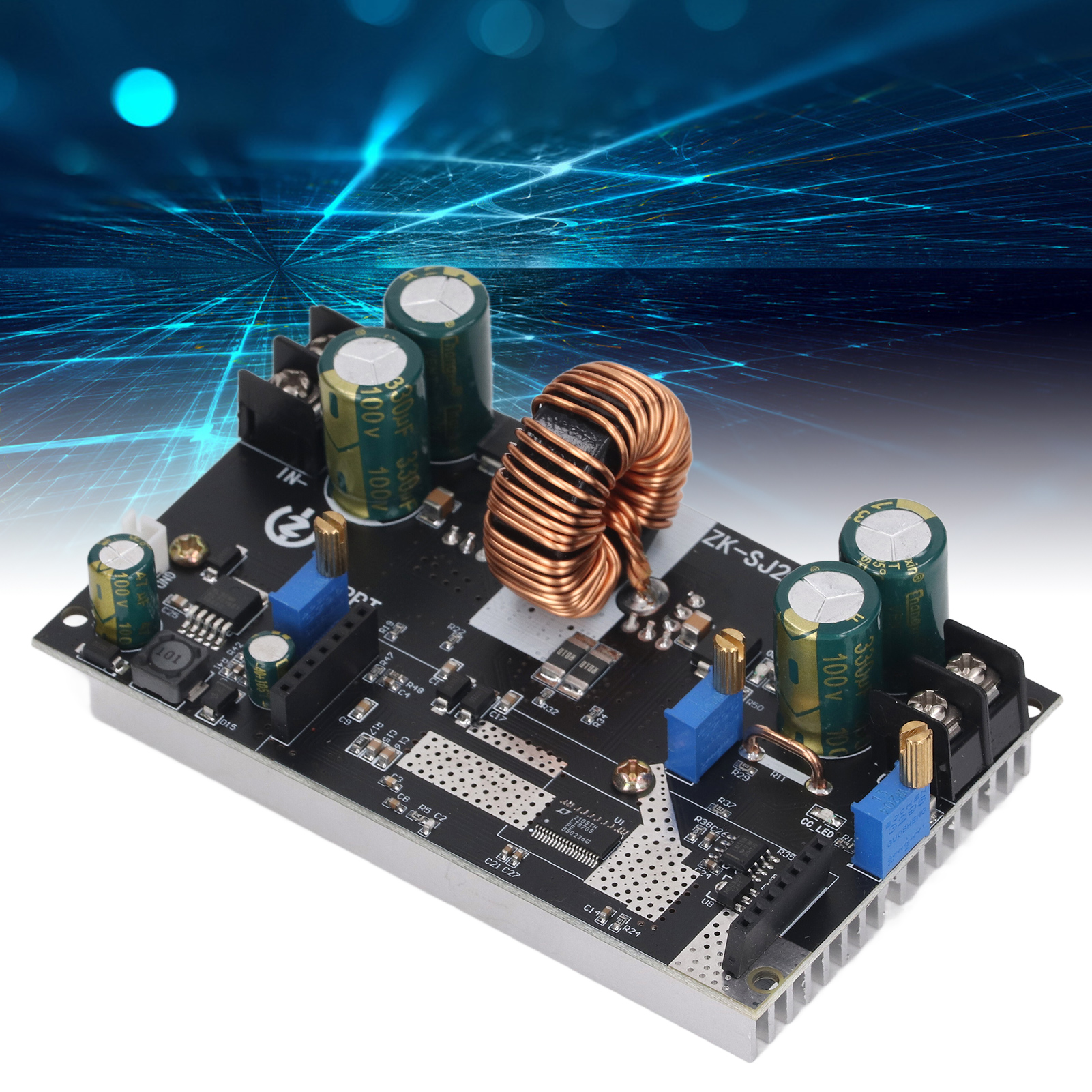Automatisches Cc-cv Buck-boost Lt8705 Mppt Solarlademodul Mit Synchrongleichrichter 300w 20a, Dc-eingang 7-80v, Dc-ausgang 1,4-79v.