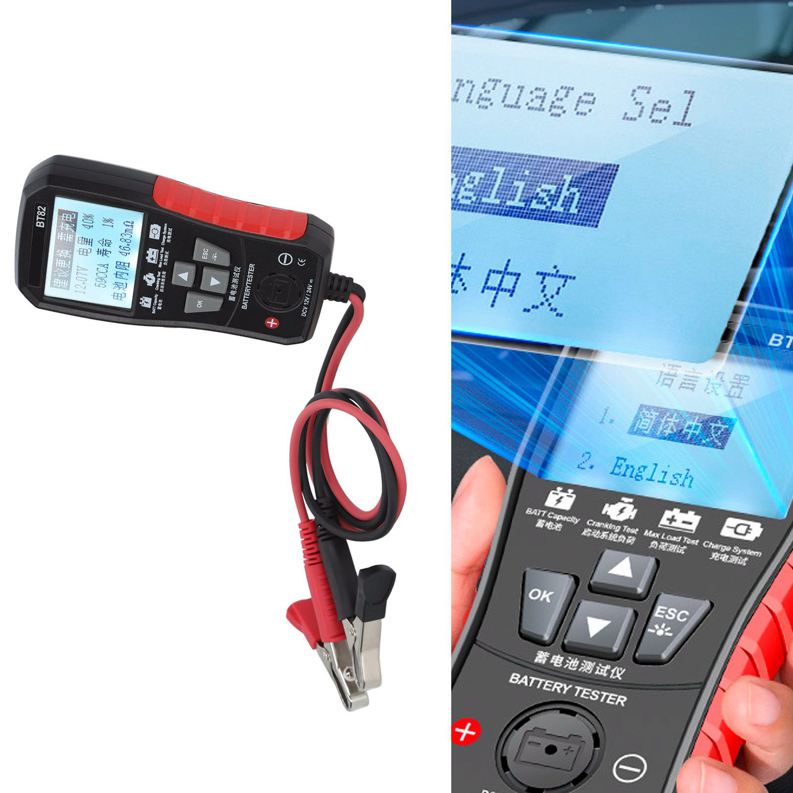 Aneng Bt-82 Intelligenter Batterielebensdauertester Zur Analyse Und Prüfung Der Batterielebensdauer
