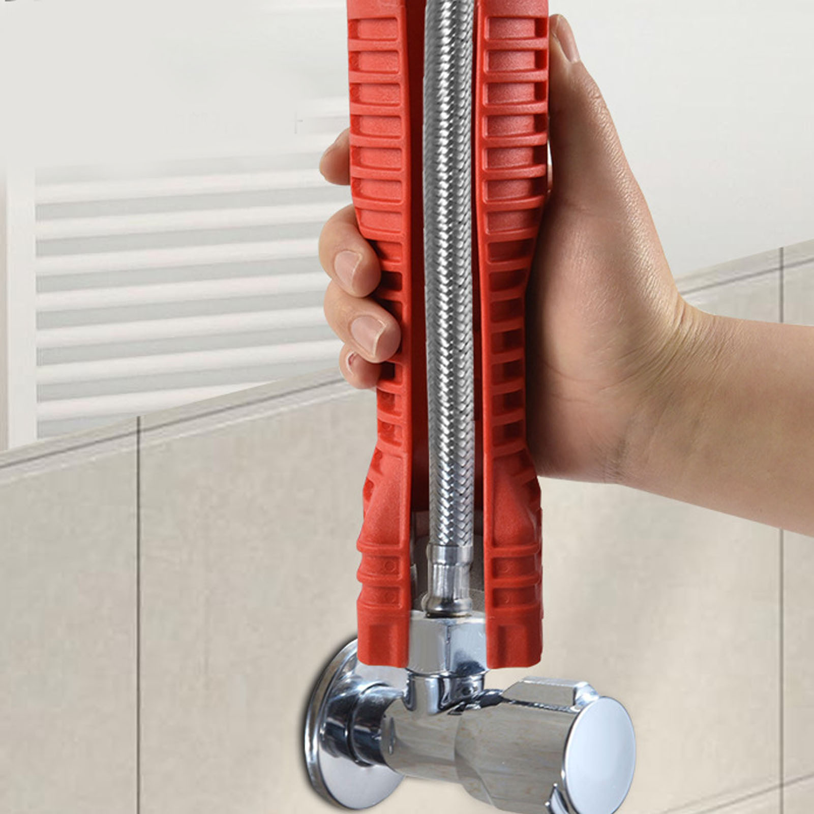 Badezimmerschlüssel, Werkzeug Für Sanitärinstallationen, Multifunktionsschlüssel Für Hauswasserleitungen, Wasserhähne, Eckventile, Reparatur- Und Ausbauschlüssel Für Waschbecken, 18 In 1