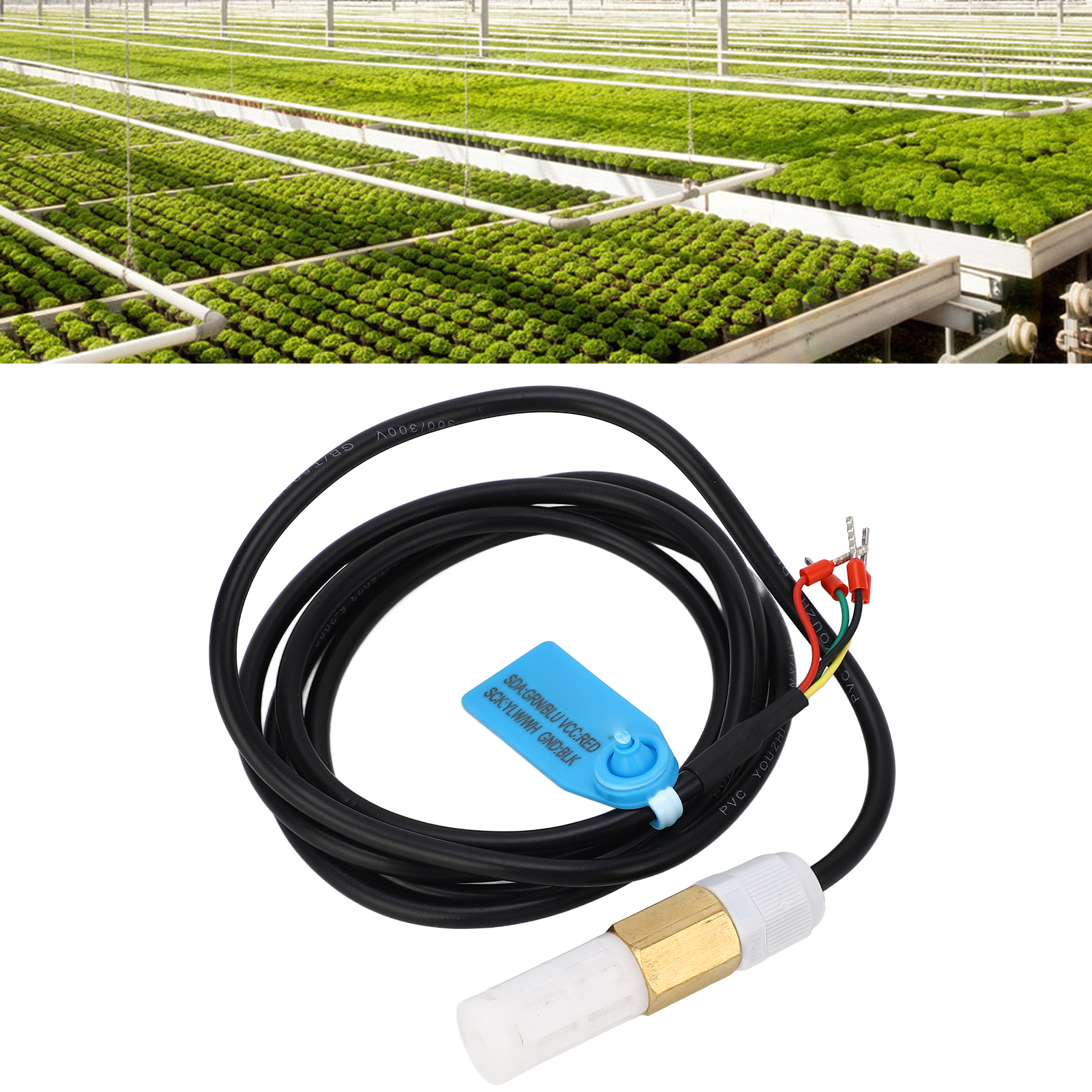 Digitale Bodentemperatur- Und Feuchtigkeitssonde Fs400-sht3x: Gehäuse Aus Gesintertem Kupfer Und Kunststoff, 3,3 V Dc I²c-ausgang
