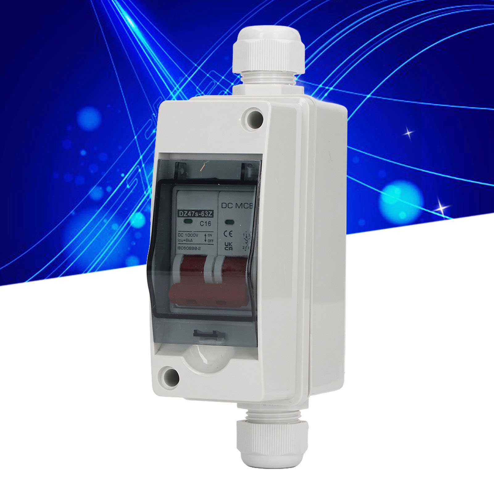 Miniatur-2p-leistungsschalter, 1000v Dc-trennschalter, 16a Dc-miniatur-leistungsschalter Für Solar-photovoltaikanlagen, Mit Schutzart Ip65.