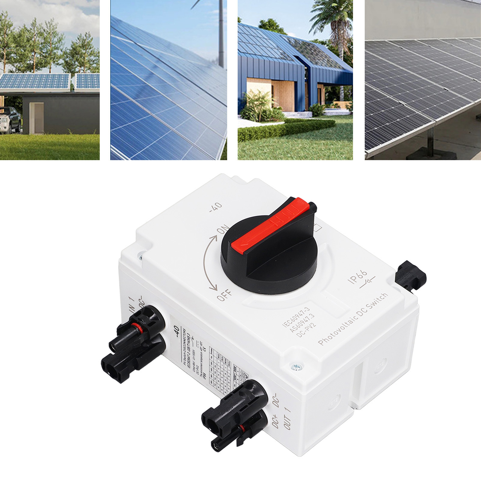 1200 V 32 A 4-poliger (2 Eingänge, 2 Ausgänge) Dc-photovoltaik-trennschalter, Ip66 Wasserdicht, Für Solarsammelschienen, Lonq-40