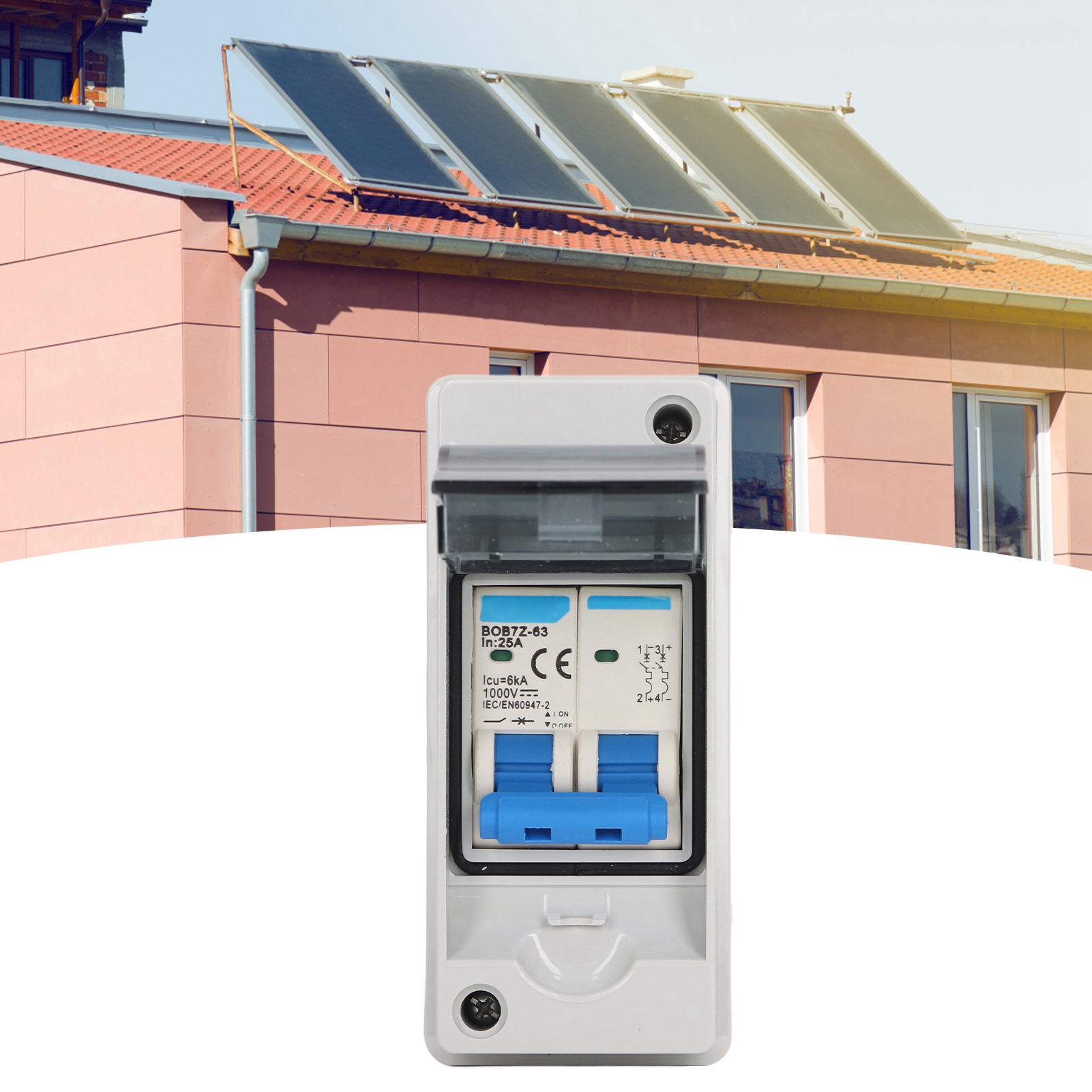 Baoyi Bob7z-63 25a Wasserdichter Dc-trennschalter Für 1000v Photovoltaikanlagen Mit Ip65 Wasserdichtem Verteilerkasten, Miniatur-leistungsschalter Für Photovoltaik-solarstromerzeugungssysteme