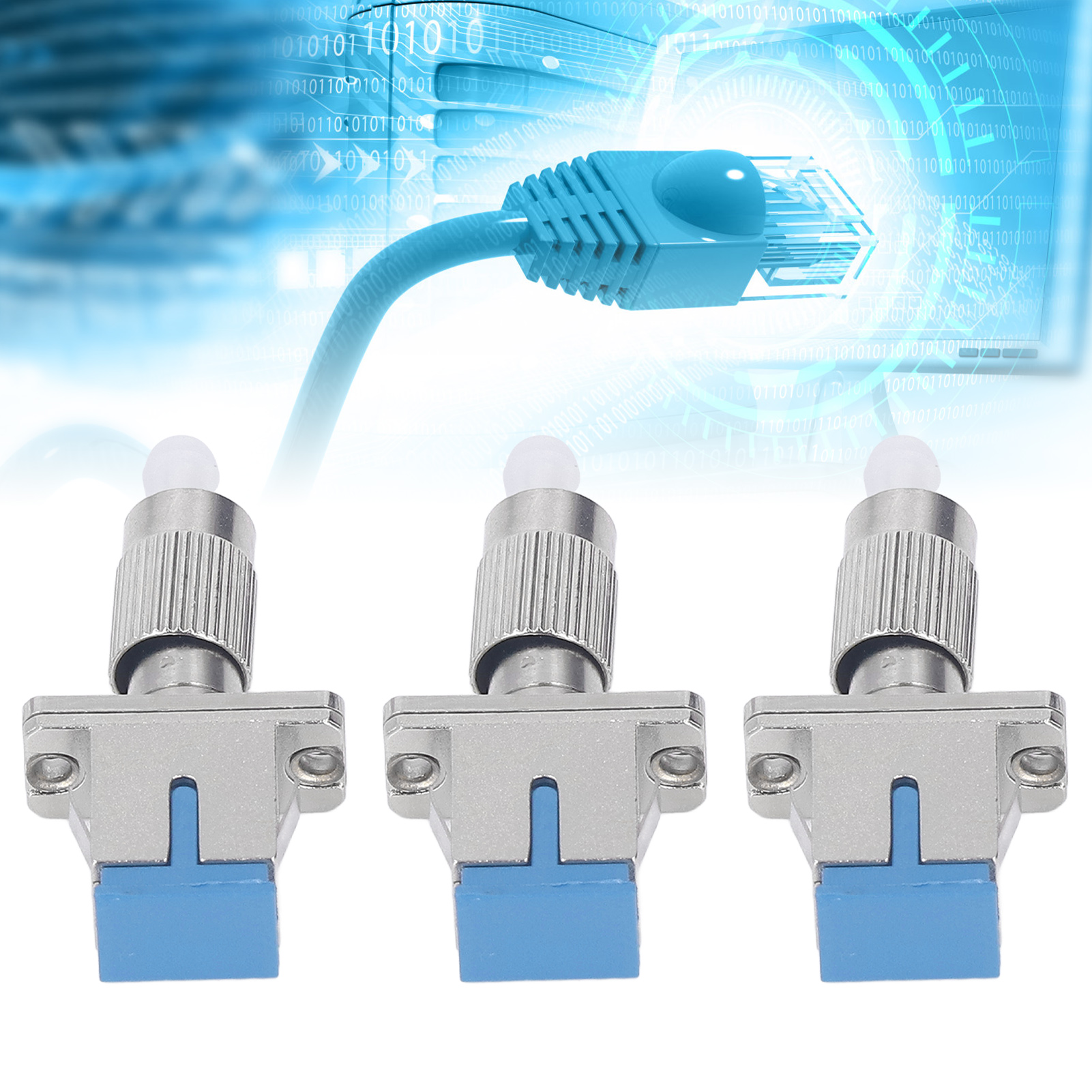 Singlemode-glasfaser-patchkabel (fc-stecker, Sc-buchse) Mit Flanschadapter Und Roter Leistungsanzeige. Fc-sc-adapter