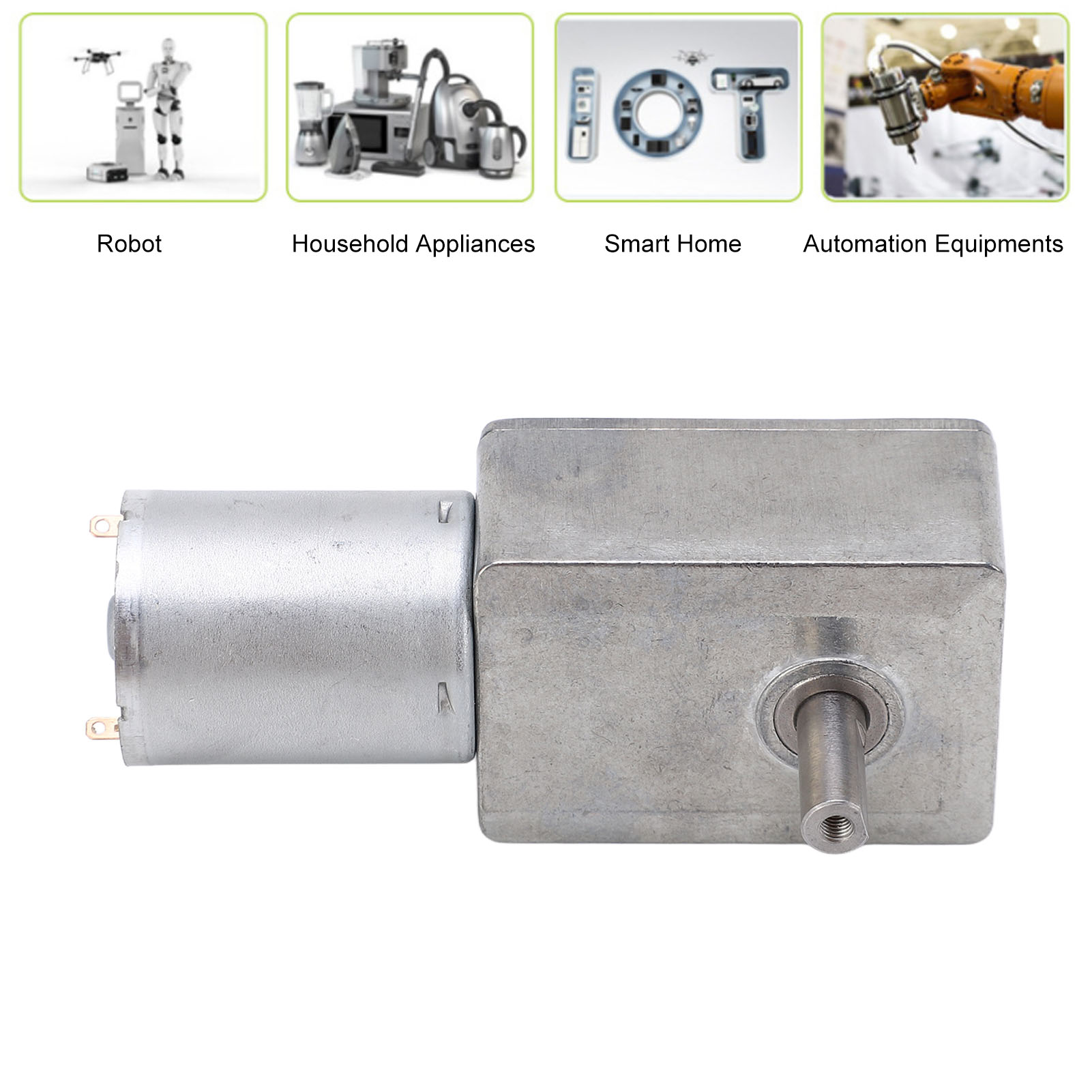 Schneckengetriebemotor 4632-370, Vierkantmotor, 24 V Gleichstrom, Doppelwelle, 90 U/min