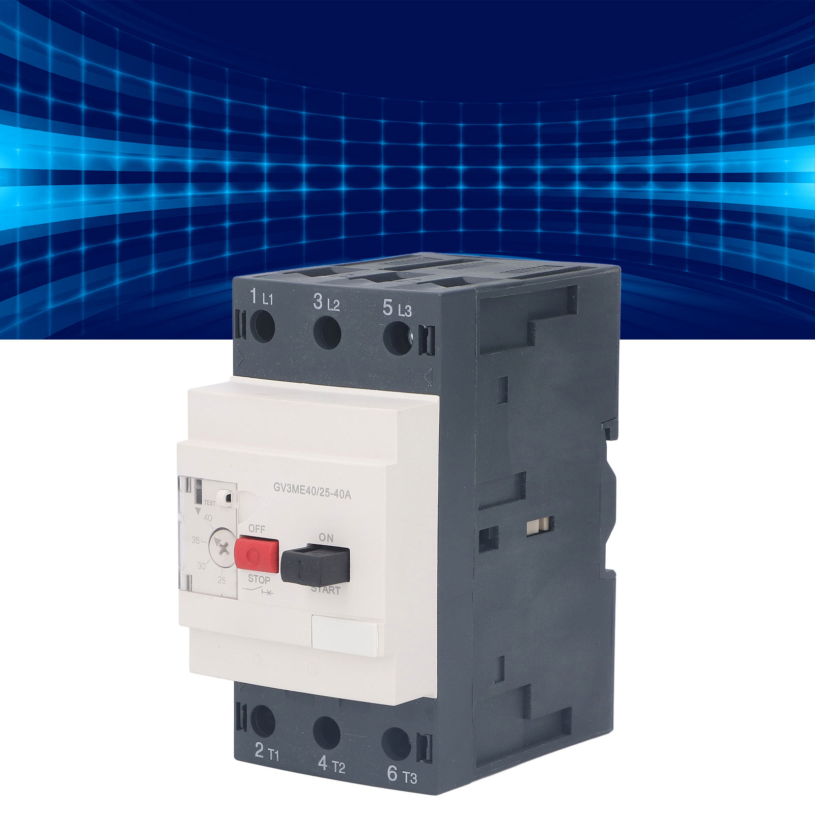 Hochstrom-motorleistungsschalter Gv3me40/25-40a, Handstartknopf, Motorstarter, Schutzschalter, Überlastschutz, Schienenmontage, 690 V Ac