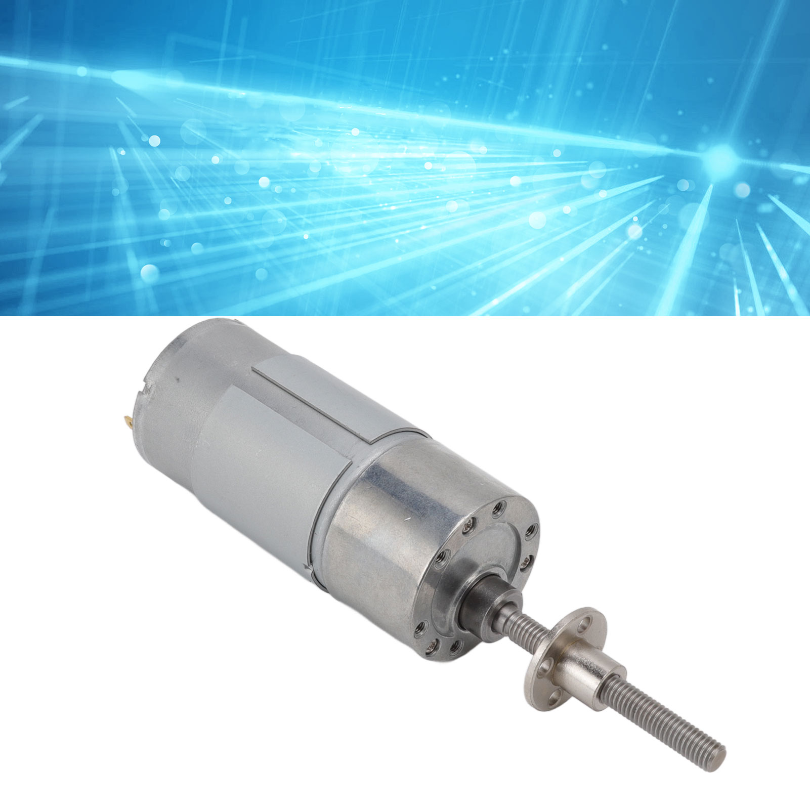 Jgb37-555 Gleichstrom-getriebemotor, 12 V Dc, M6 X 50 Mm Wellengewinde, Mit Flansch, 200 U/min