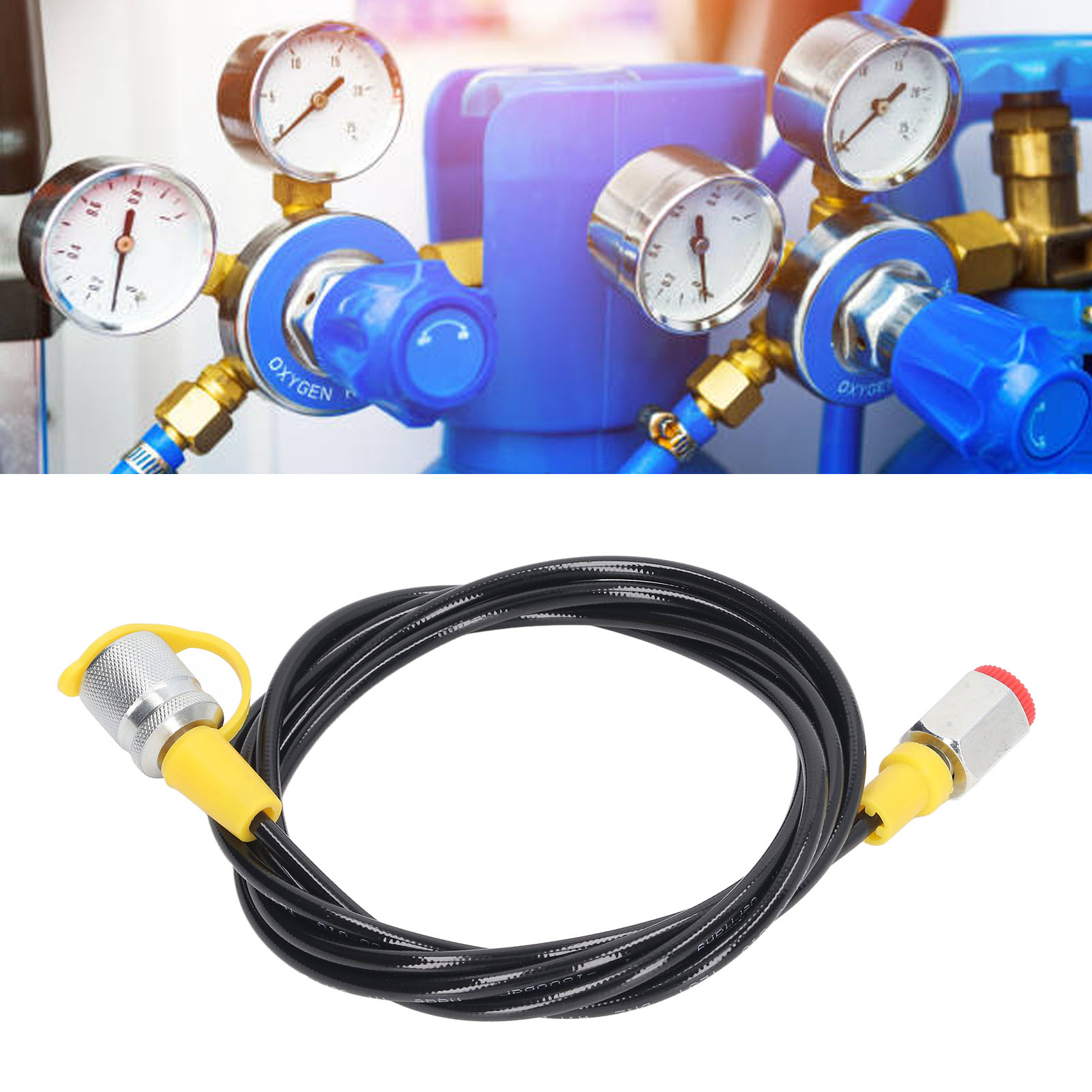 2/6 Fuß Hydraulikprüfschlauch, Prüfanschluss, Manometer, Hochdruck-hydraulikharzschlauch