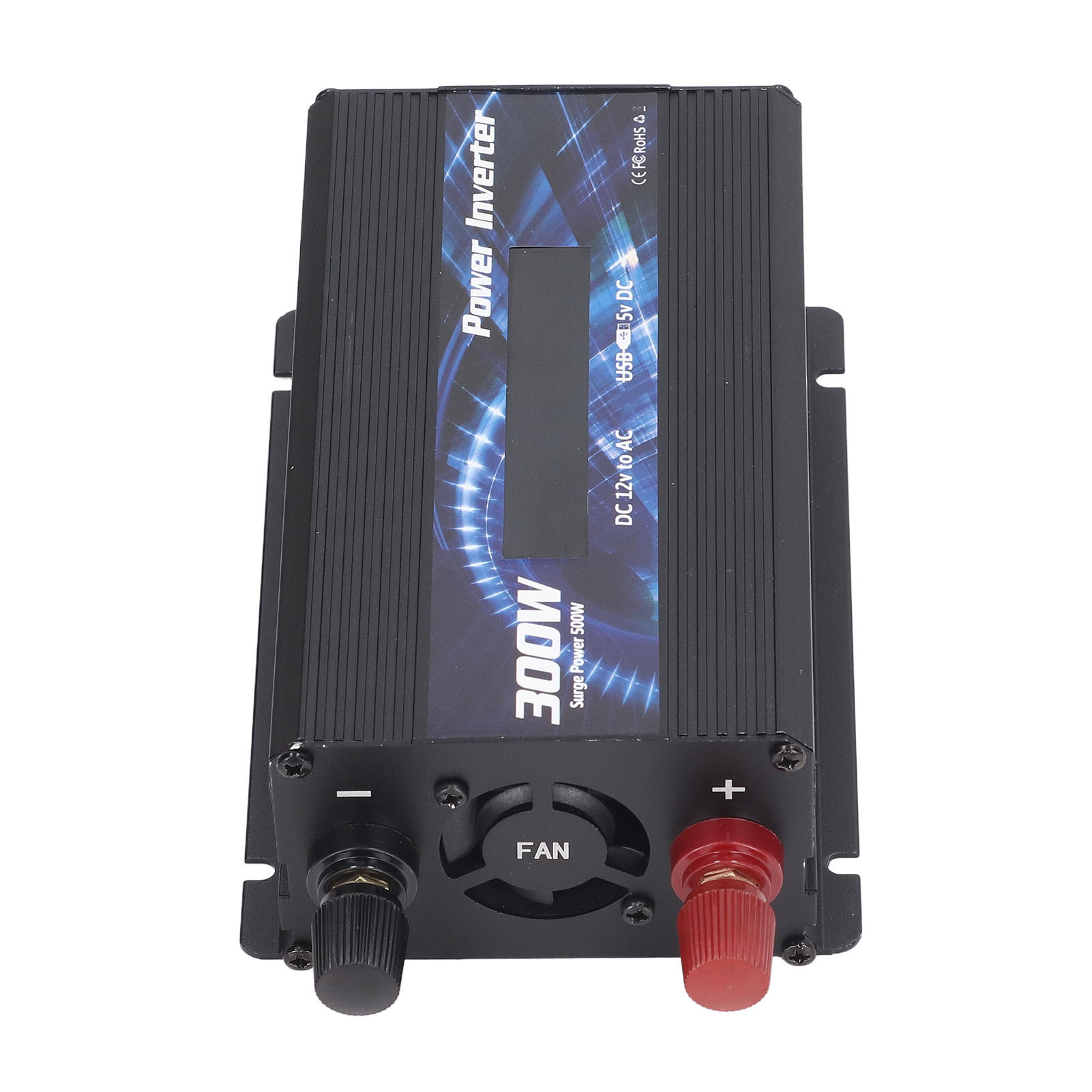 300w Dc 12v Zu Ac 110v Wechselrichter, Modifizierter Sinus-wechselrichter, Solarwechselrichter Für Den Außenbereich/fahrzeugmontage Mit 2,0a Usb-anschluss, Lüfter Und Lcd-display, Schwarz.
