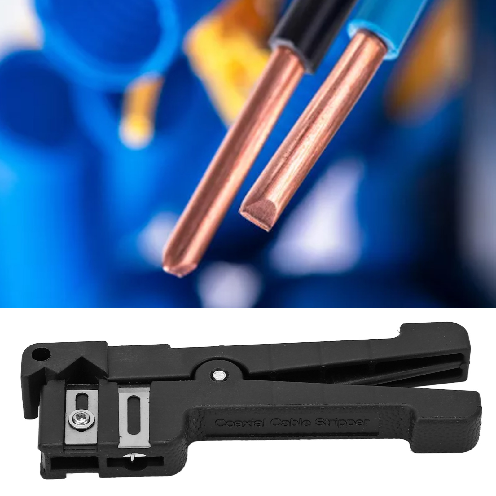 Schwarzer Abisolierer 45-165, Horizontaler Abisolierer Für Lose Kabel, Geeignet Für Kabel Von 4,8 Bis 7,9 Mm²