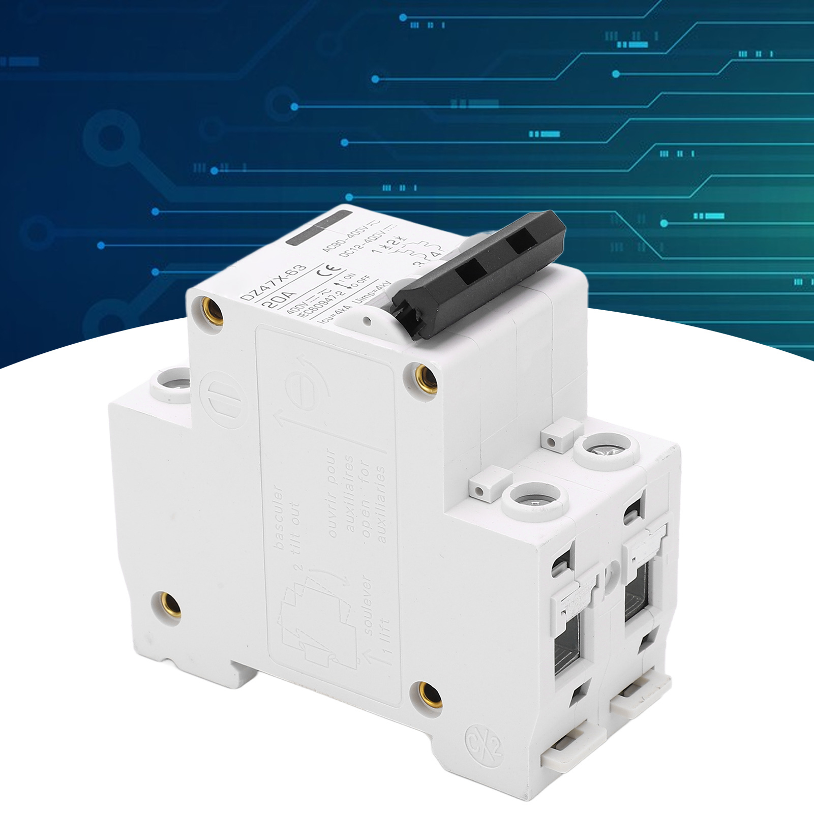 Baoyidz47x-63 20 A 400 V Ac/dc 2p Miniatur-leistungsschalter Für Photovoltaikanlagen, Din-schienenmontage