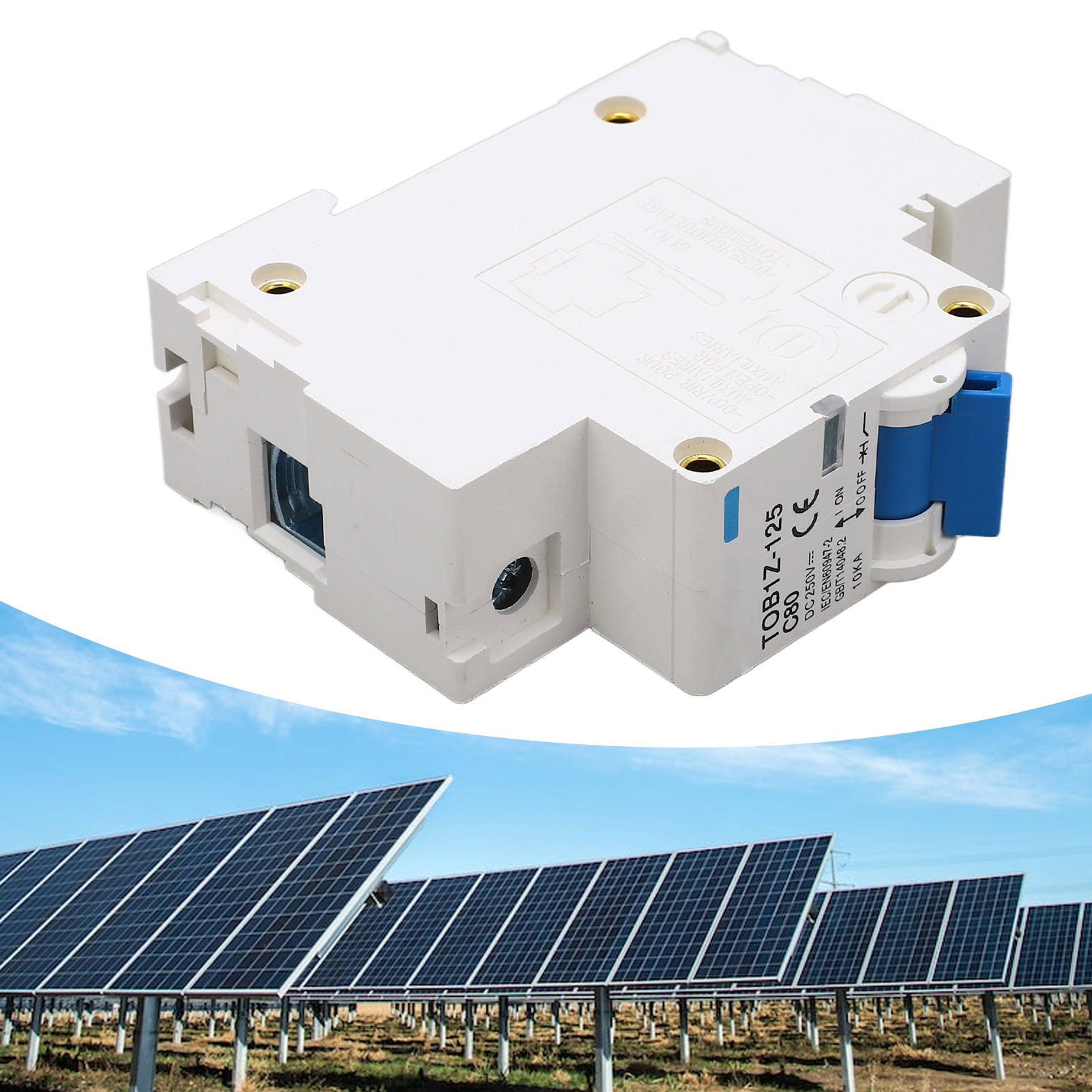 Baoyitob1z-125 C80 Miniatur-leistungsschalter 250v Dc, Miniatur-leistungsschalter 80a, 1p Photovoltaik-leistungsschalter Für Solarpanel-photovoltaiksysteme, Din-schienen-leistungsschalter.