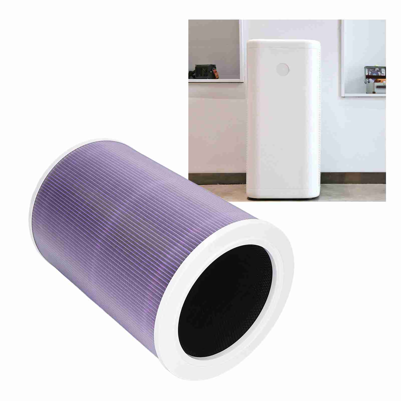 Violetter Filter Für Xiaomi Luftreiniger, Kompatibel Mit Xiaomi Luftreinigern (pm2.5-filter). Geeignet Für Xiaomi Modelle Der 1., 2., 3. Und 4. Generation Sowie 2s Und Pro. Entfernt Feinstaub Mithilfe