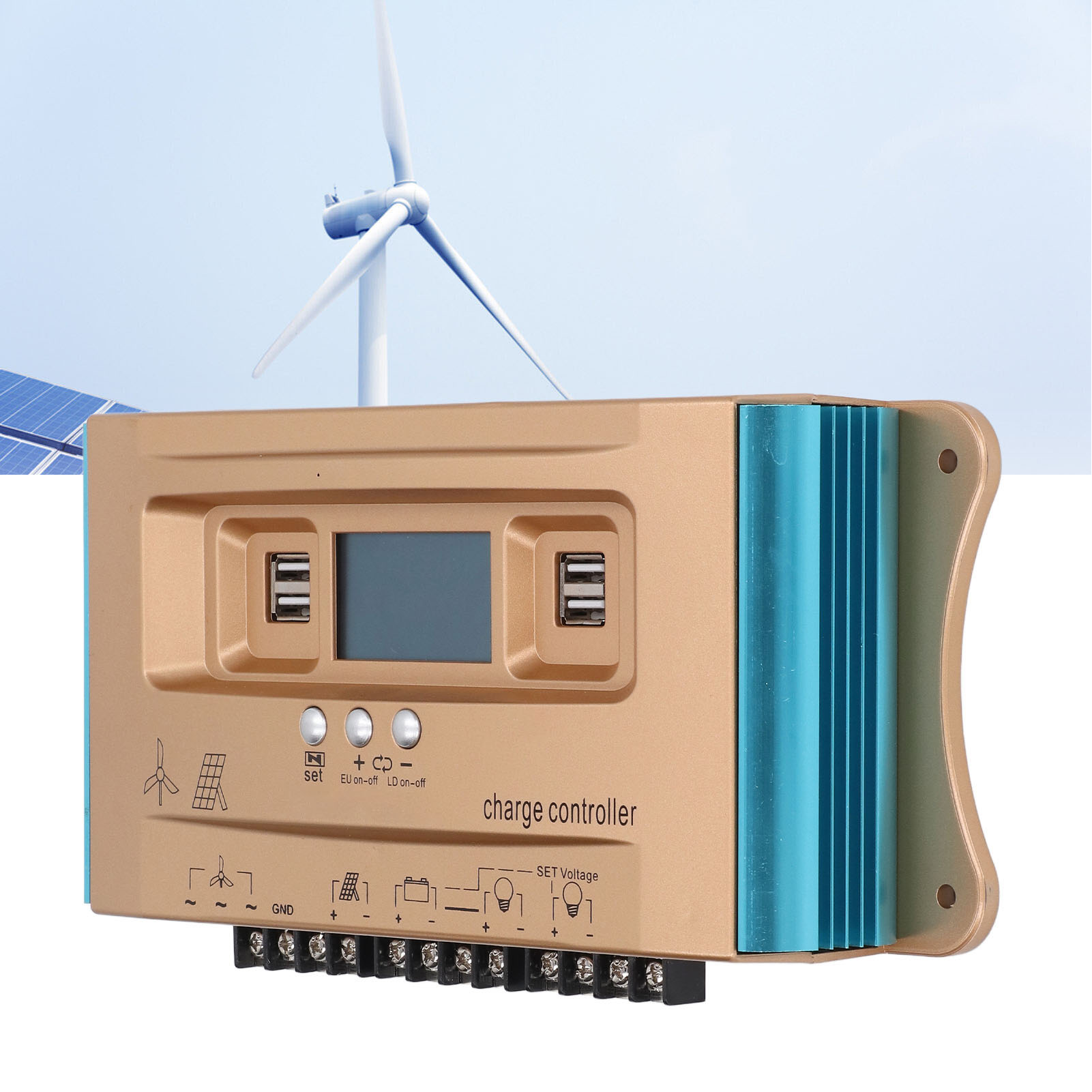 Boost-mppt-laderegler Für Wind- Und Solarenergie, 12 V/24 V/36 V/48 V/60 V, 50 A Hybrid-wind-solar-laderegler