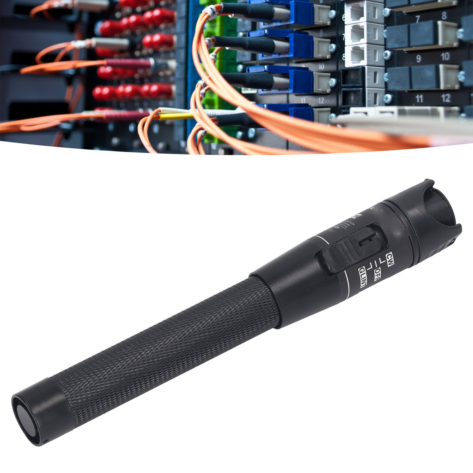 Aua-30 Roter Glasfaser-lichtstift, 30 Km Reichweite, Mit Fc-lc-adapter, Roter Lichtquelle Und Schwarzem Knopf.