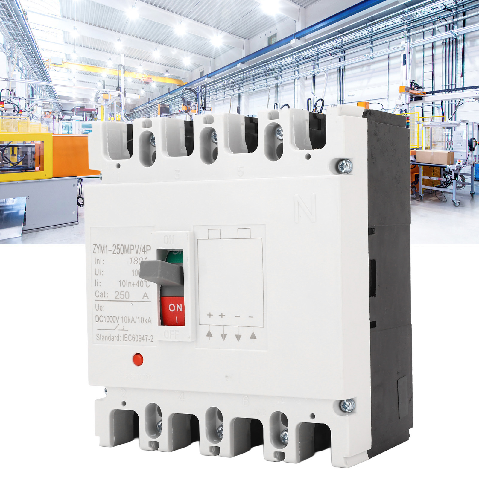 1000-v-4-poliger Batterieschutzschalter, Trennschalter, Mccb-leistungsschalter, Hauptschalter Für Zym1-250mpv/4p 180-a-dc-solarpanel, Gehäuse