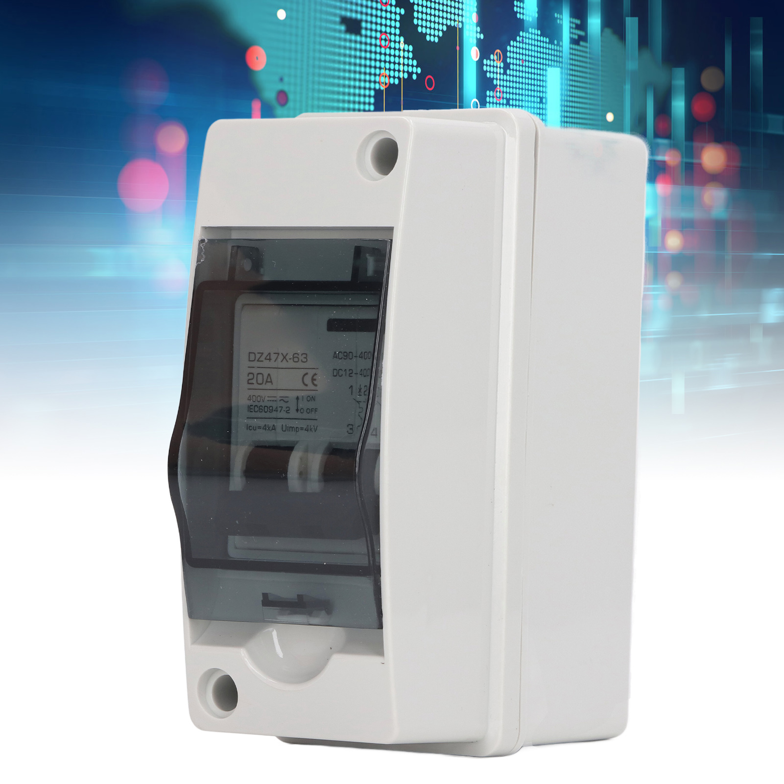 Baoyi Miniatur-leistungsschalter 20 Ampere 2p Dc, Dc 12 V-400 V Und Ac 90-400 V, Ip65 Wasserdicht, Miniatur-gleichstrom-leistungsschalter Für Solar-photovoltaikanlagen.