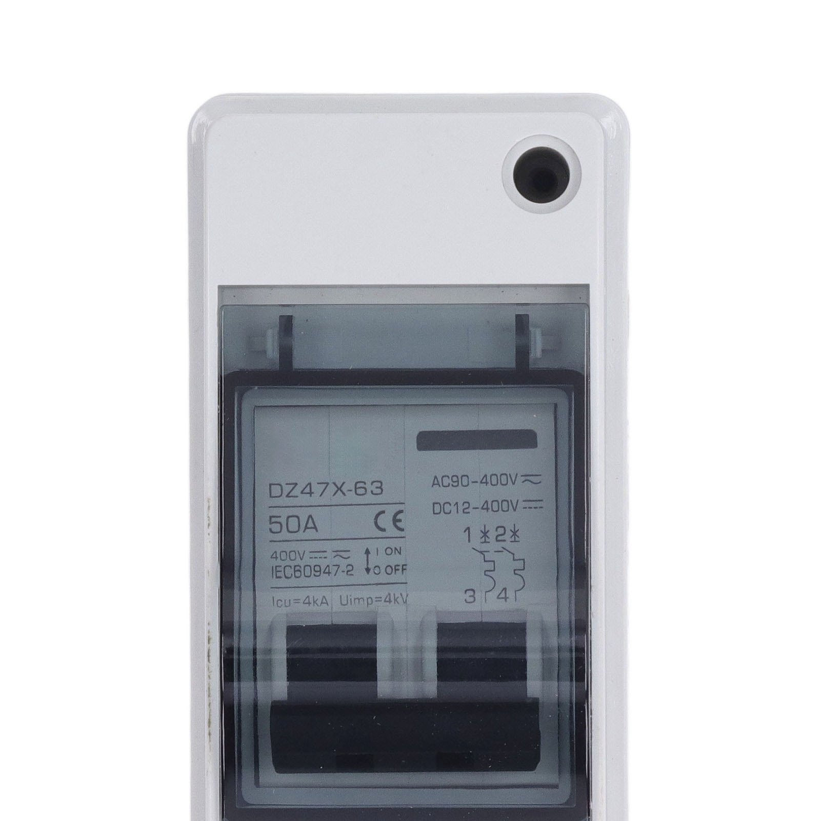 Baoyi Dc 12v-400v Und Ac 90-400v Trennschalter, Miniatur-dc 2p 50a Ip65 Wasserdichter Leistungsschalter Für Photovoltaikanlagen.