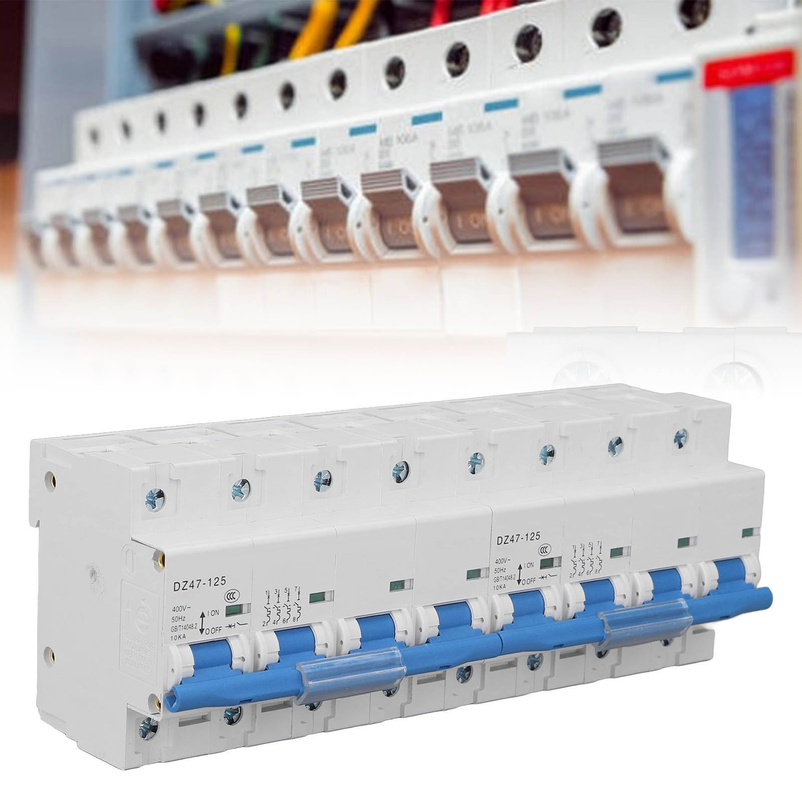 Miniatur-verriegelungs-umschalter Ac400v, Doppel-leistungsumschalter 4p+4p/10ka125a