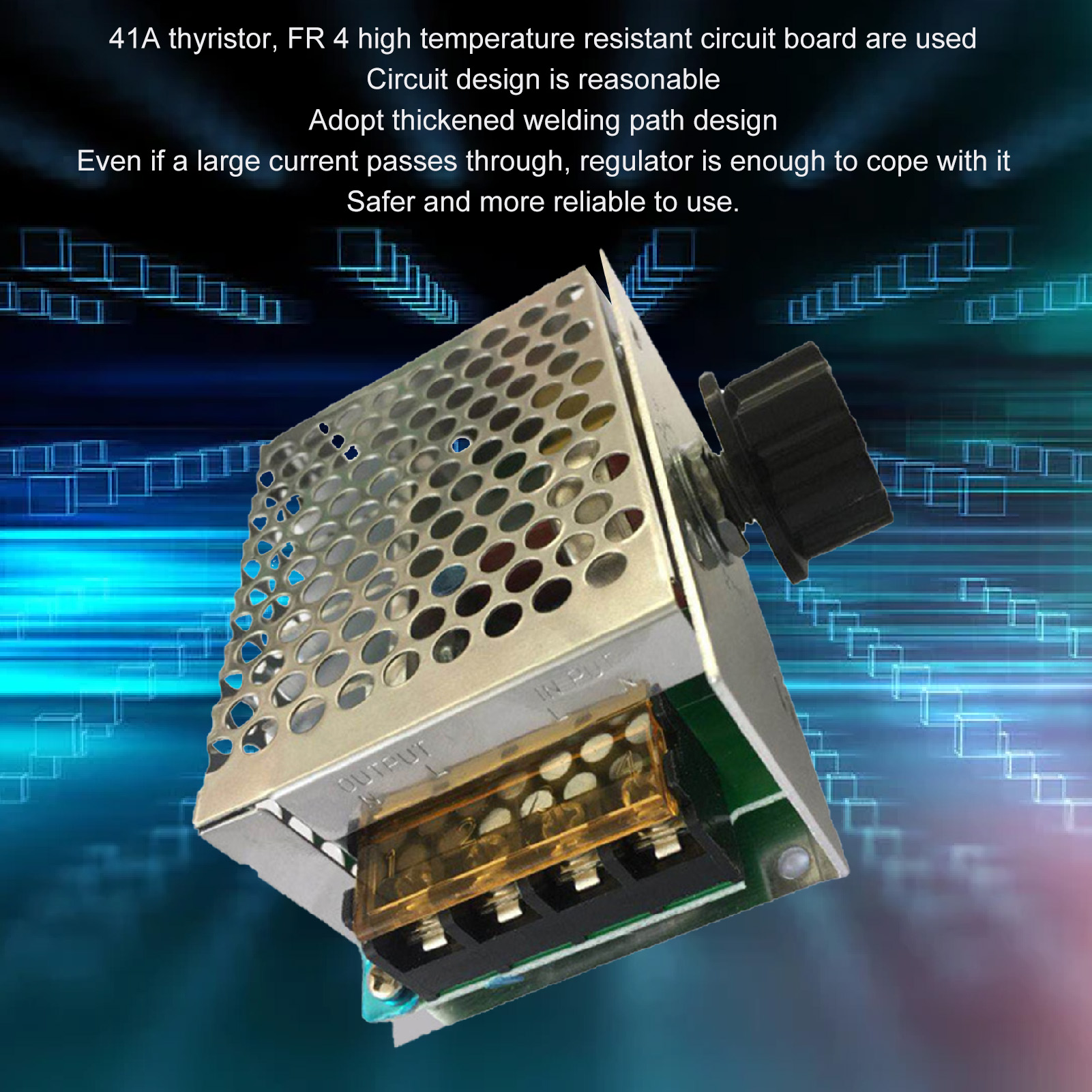 Importierter Microbar 4000w Hochleistungs-thyristor-motordrehzahlregler Mit Gehäuse, Elektronischem Spannungsregler, Dimmer Und 220v Temperaturregler