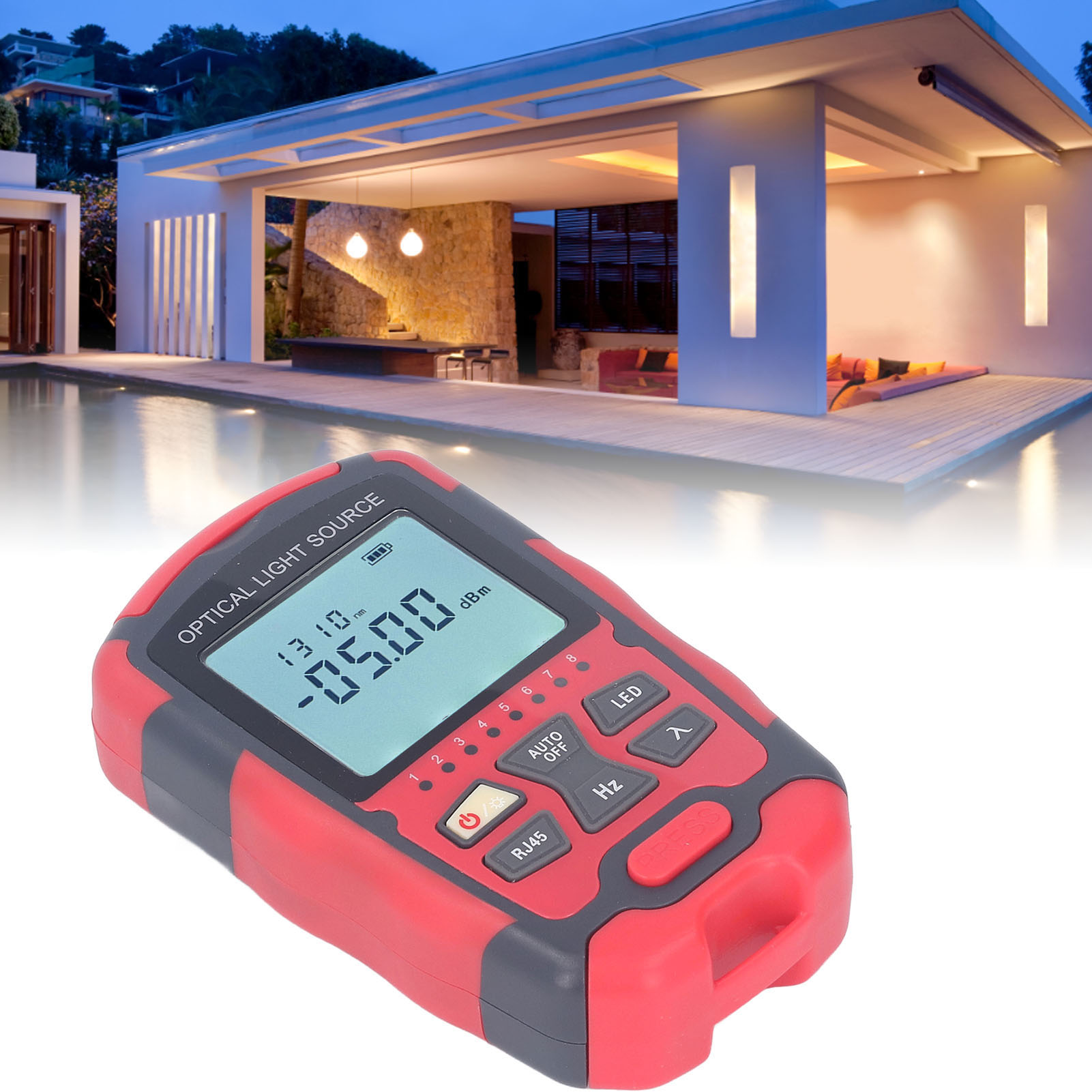 Optischer Zweiwellenlängen-leistungstransmitter (1310/1550 Nm) Mit Rj45-anschluss Für Die Prüfung Des Optischen Mini-wattmeters Aua-m1315 (trockenlastmodell)