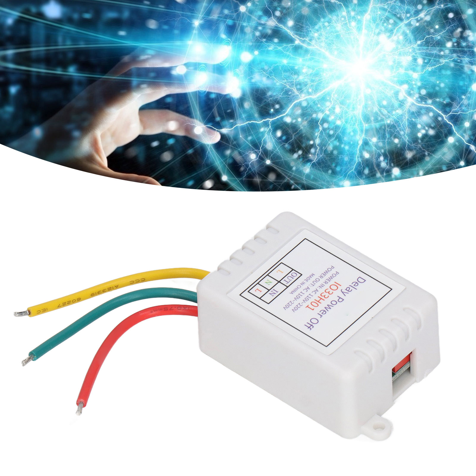Zeitverzögerungsschalter, Einstellbarer Timer, 110–220 V Eingang, Mit Gehäuse
