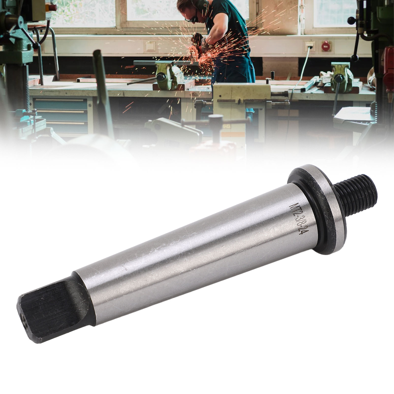 Mt2- Auf 3/8"-24-gewindebohrfutter, Gehärtetes Bohrfutter, Drehmeißeladapter, Bohrwerkzeughalter, Pleuelstange