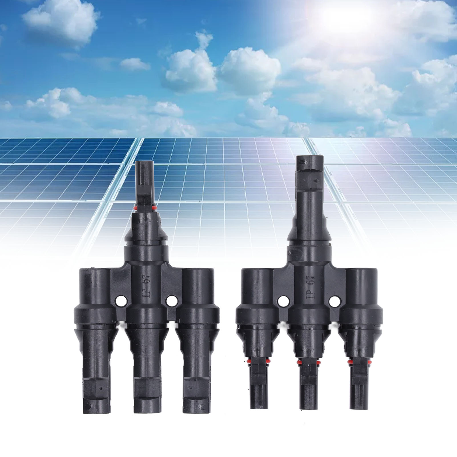 Paar Solaranschlussverbinder, Modulverbinder, Mc4-t-steckverbinder, Heimwerker-montagewerkzeug, Mmf+ffm-paar Für Parallelschaltung Von Solarmodulen, Mc4-t4