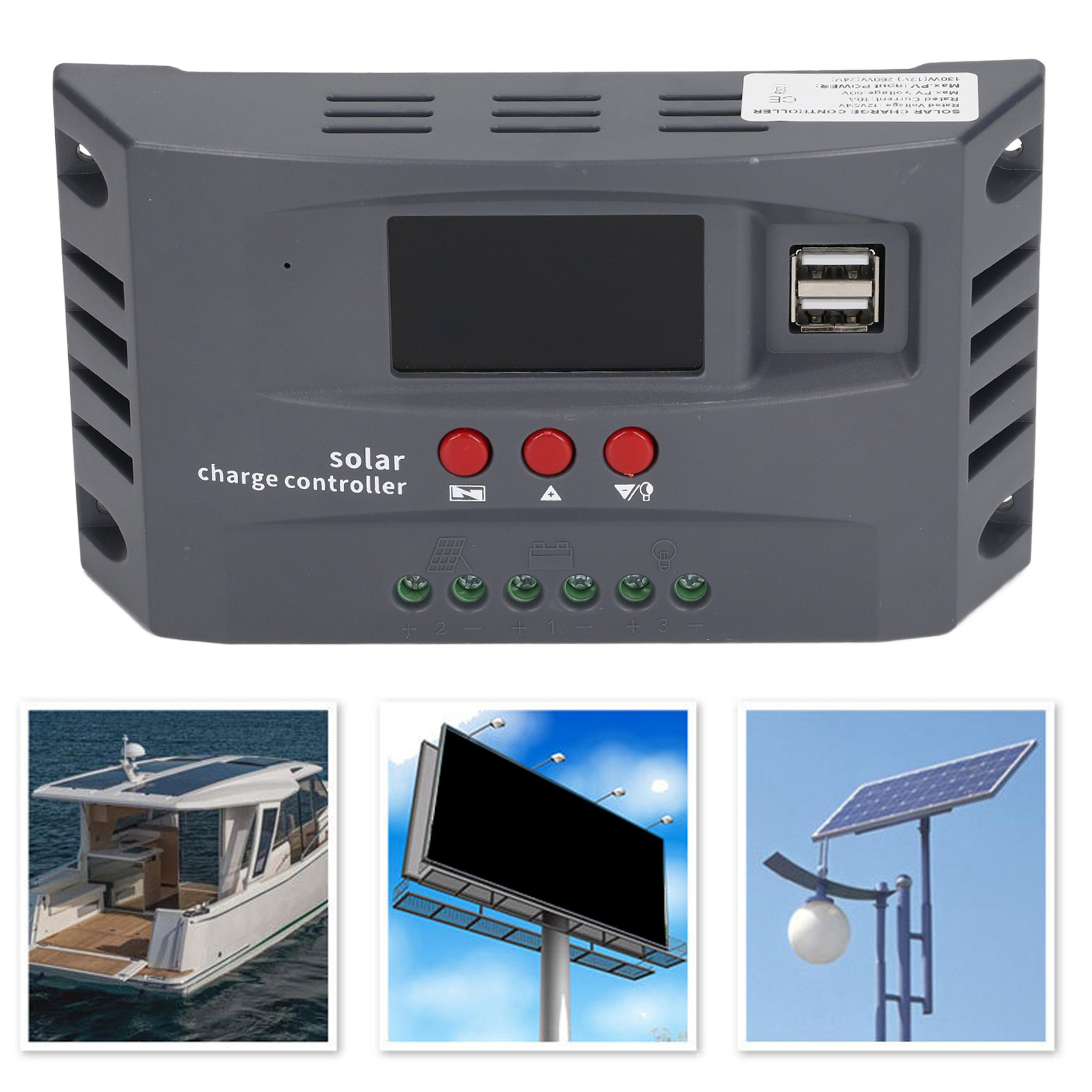 10a Mppt-solarladeregler, Photovoltaik-solarladeregler Mit 12v/24v Farb-lcd-display