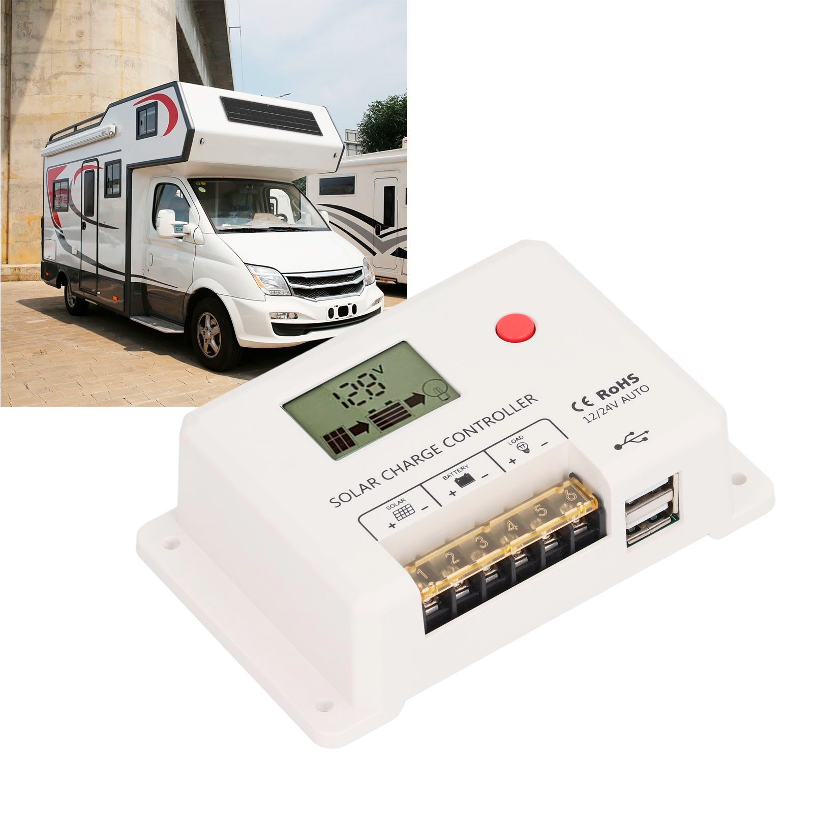 12v/24v 10a Pwm Solar-laderegler