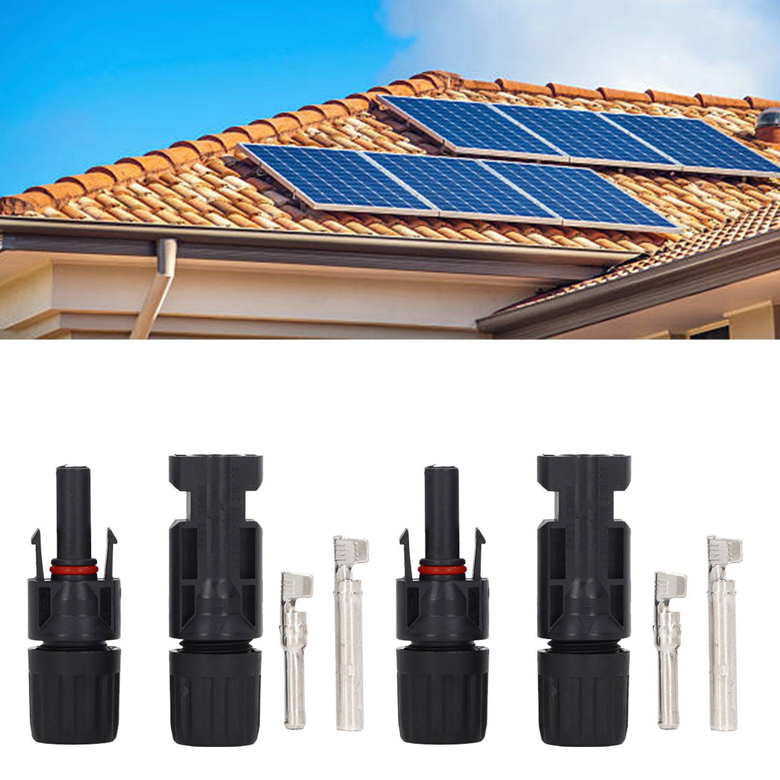 Sätze Mc4-photovoltaik-steckverbinder (stecker Und Buchse) Zum Anschluss Von Photovoltaikmodulen, 1000 V 30 A