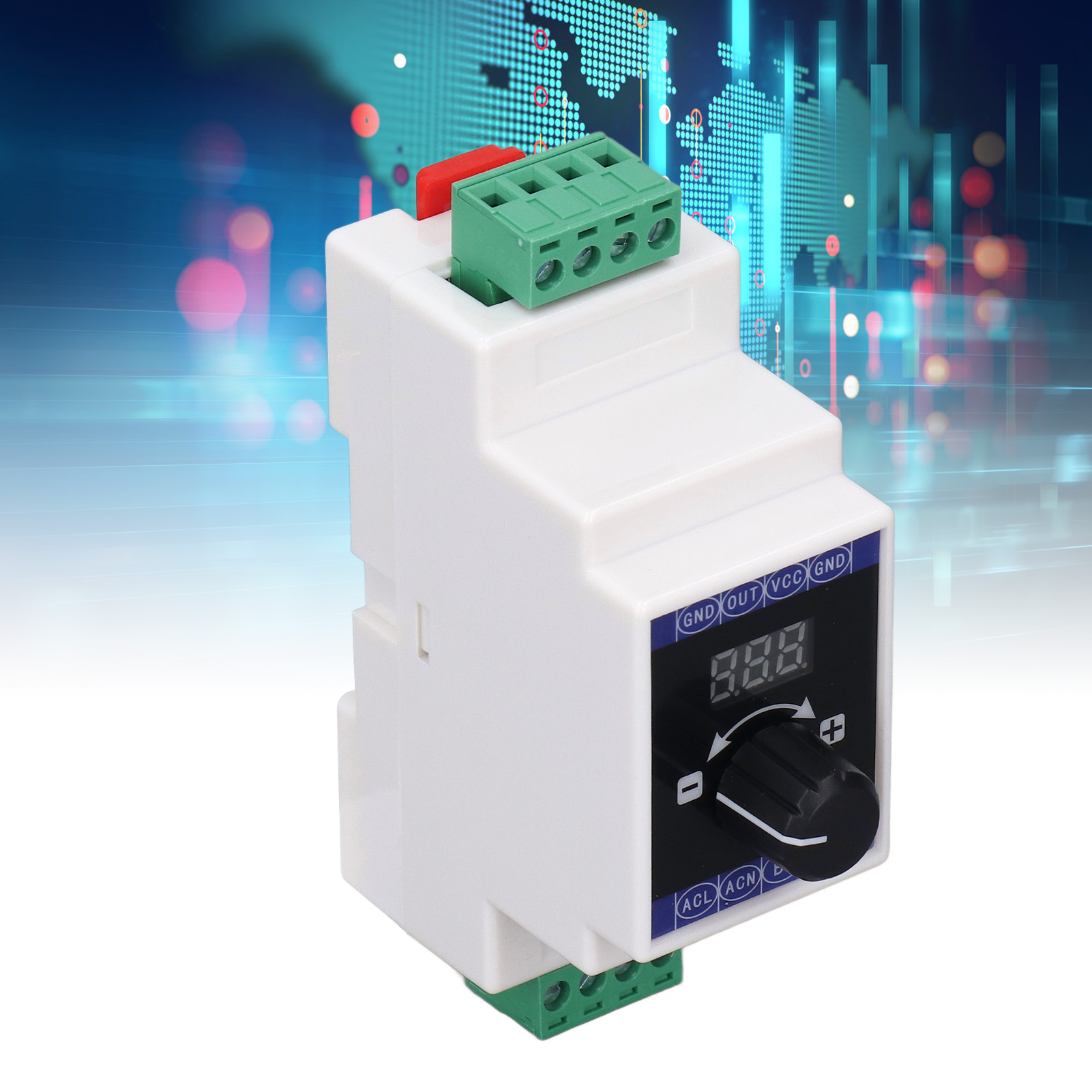 Schienenmontierter 0-5v/10v-signalgenerator, Analoger Frequenzumrichter (24v Dc/220v Ac), Ventilöffnungssteuerung
