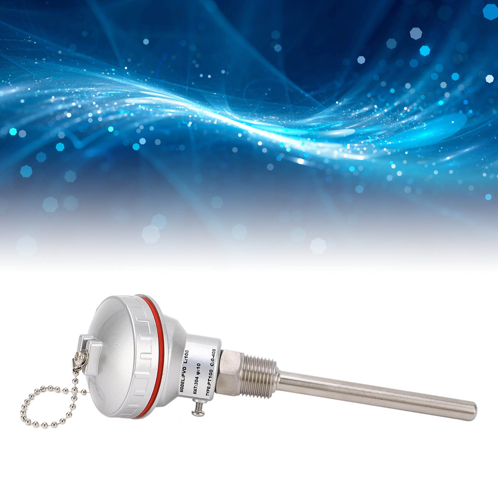 Pt100-temperaturfühler Φ10100mmpt1/2"3w, Kompakter Vierkant-gewindeanschluss Für Thermoelemente