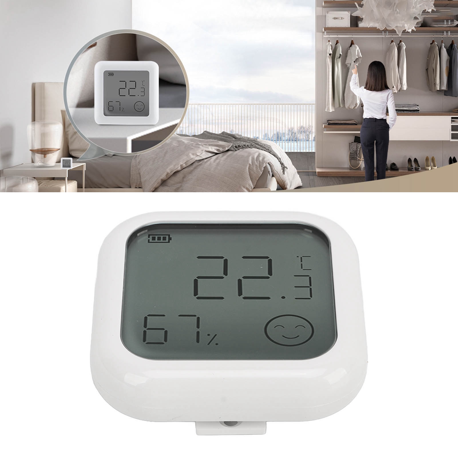 Graffiti Bluetooth Smart Temperatur- Und Feuchtigkeitssensor, Digitale Fernbedienung, Dc 2,5 V–3 V